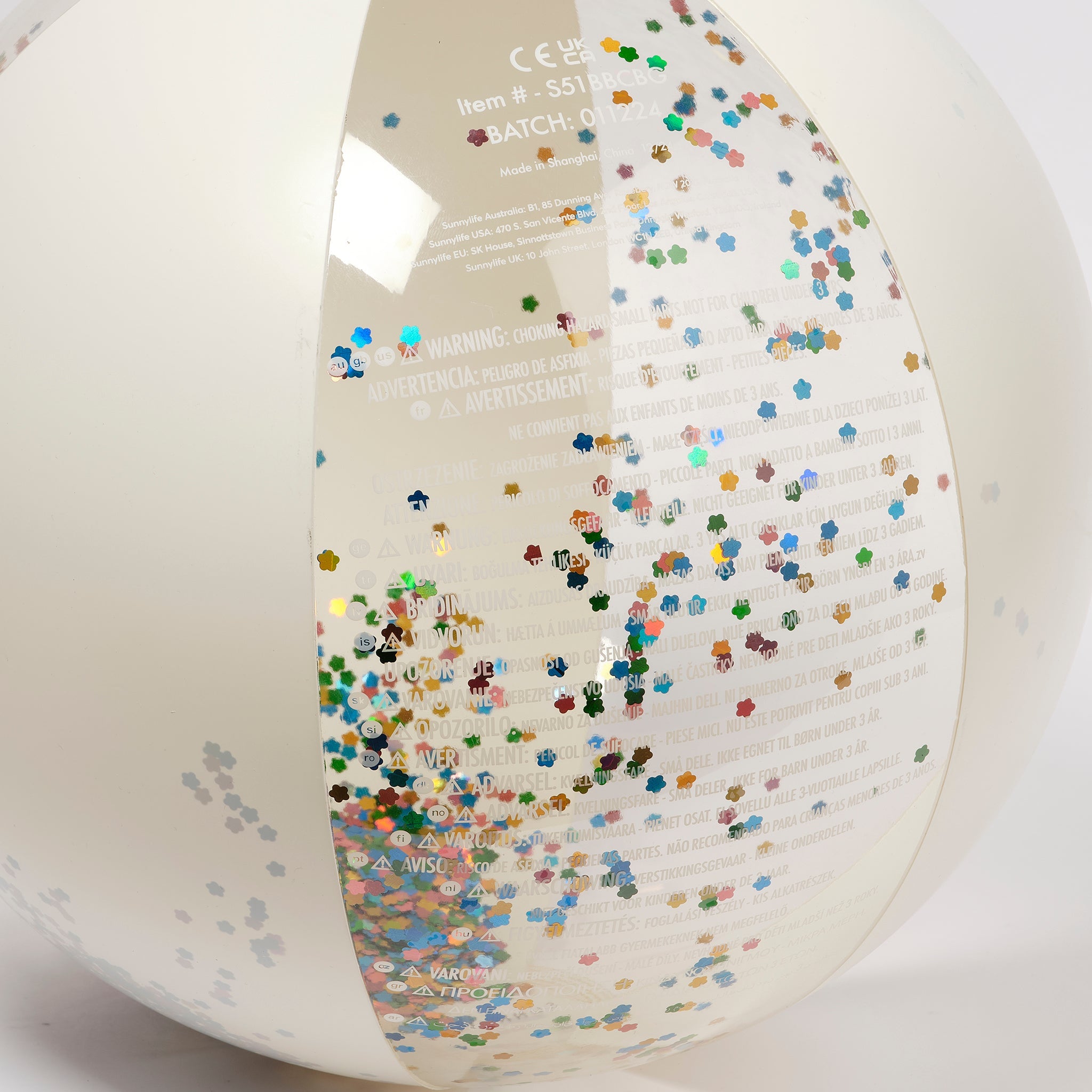 Sunnylife - Cotton Candy Opblaasbare Glanzende Strandbal