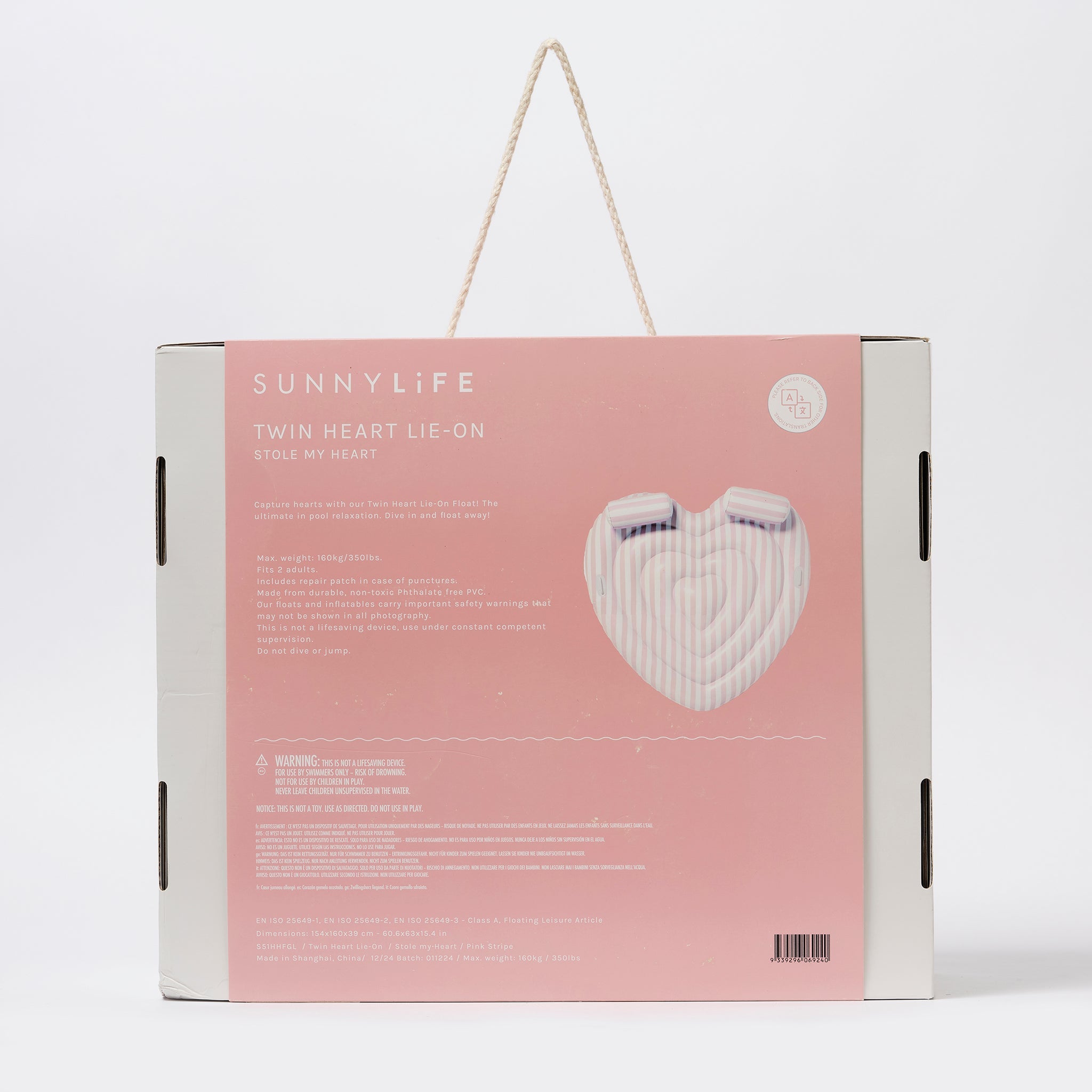 Sunnylife - Stole My Heart Dubbel Opblaasbaar Zwembad en Luchtbed