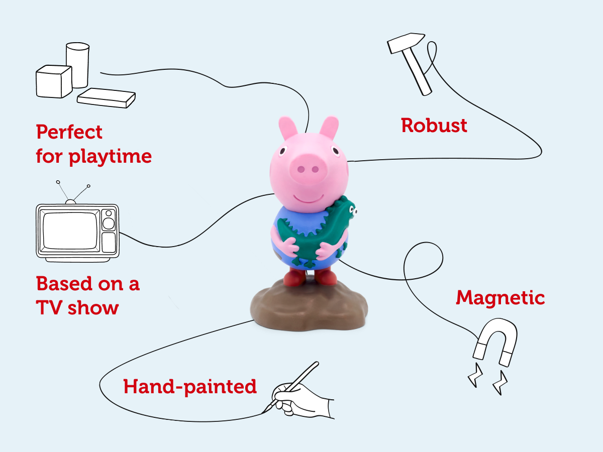 Tonies - Peppa Pig en George Engelse Geluidsfiguur