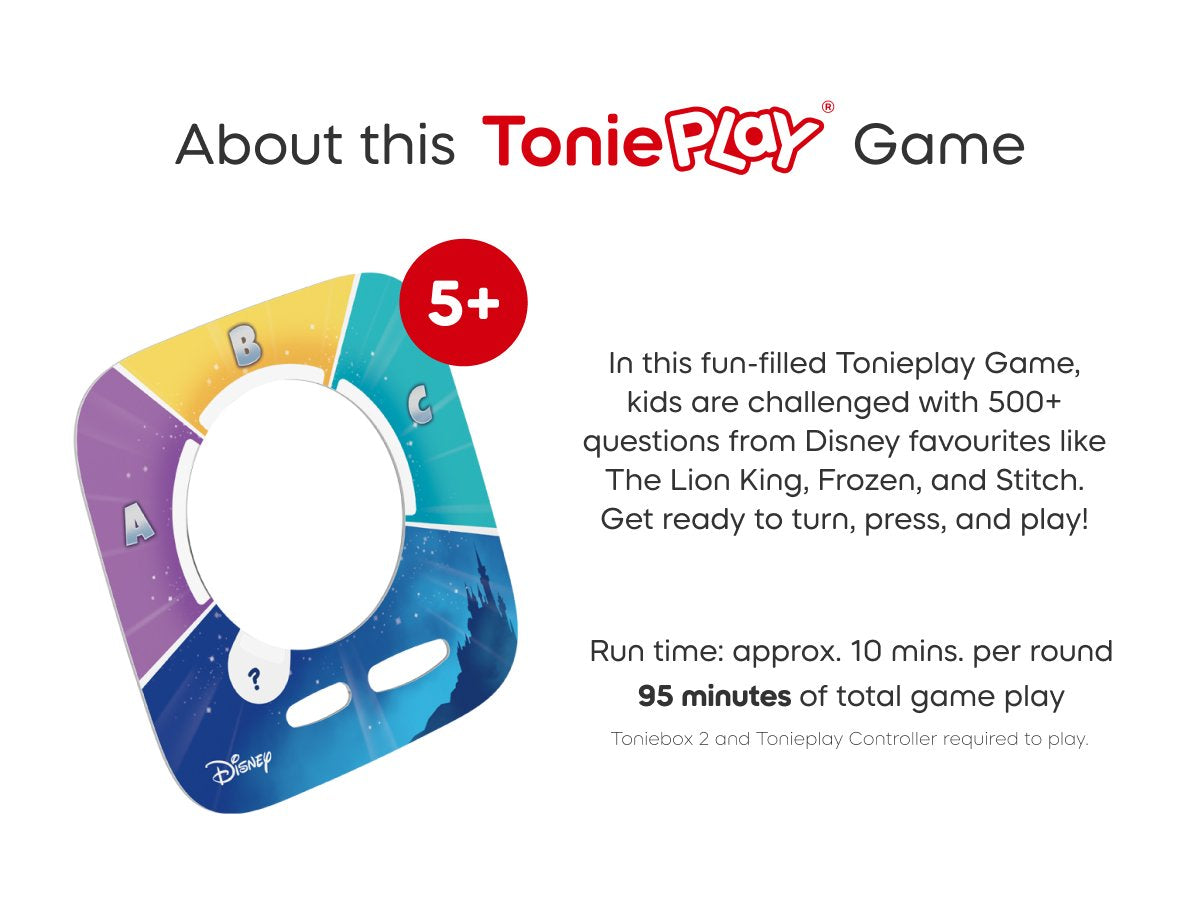 Tonies - Tonieplay Disney Kennisquiz Koninkrijk Engels Toniebox 2 Spelletjes