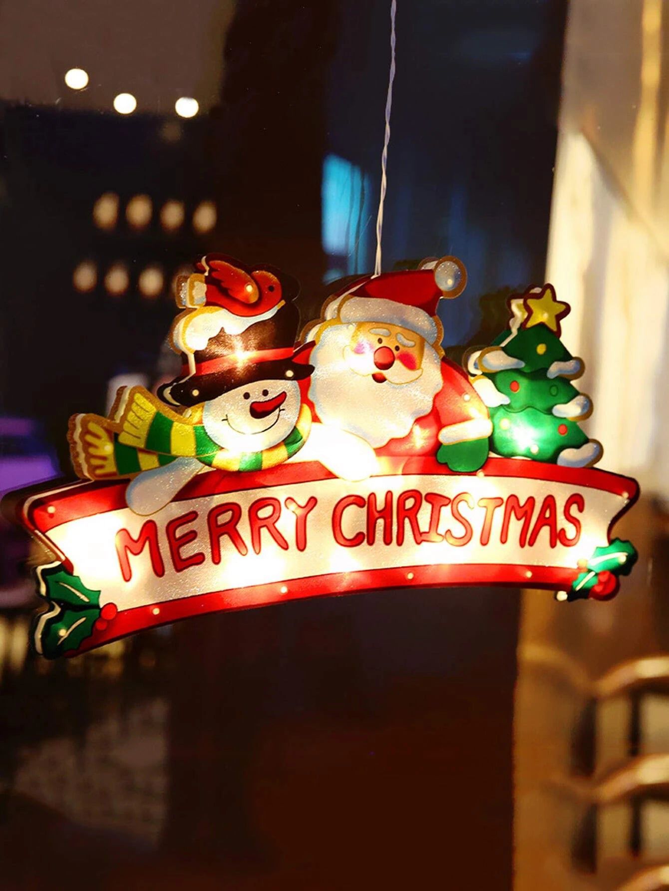 Yılbaşı - Noel Dekoratif Işıklı Merry Christmas Yazılı Süs-Dinossi