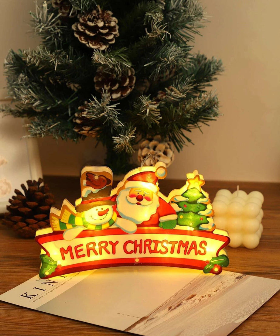 Yılbaşı - Noel Dekoratif Işıklı Merry Christmas Yazılı Süs-Dinossi