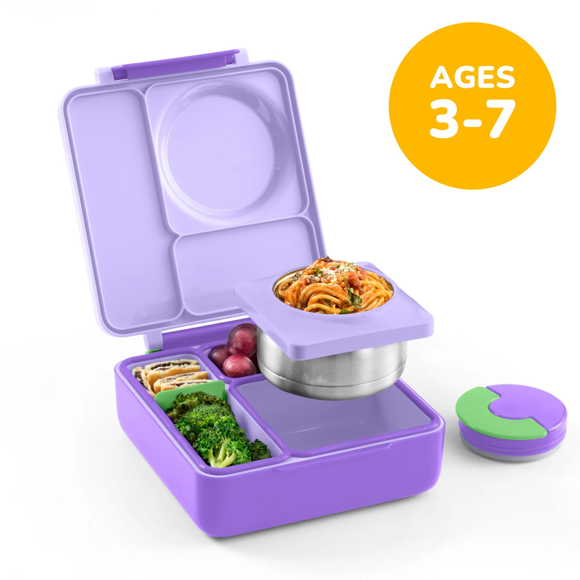 Omiebox - Warmte Geïsoleerde Paarse Bento Lunchbox