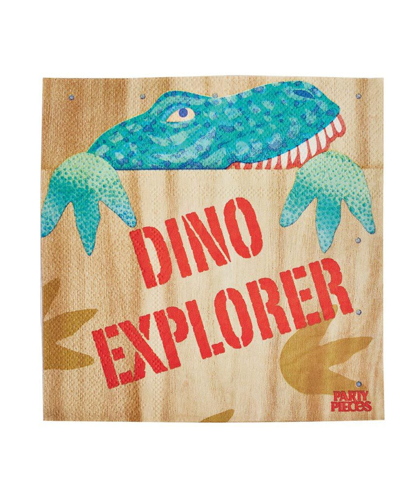 Party Pieces - Kaşif Dino 16&apos;lı Parti Peçeteleri-Dinossi