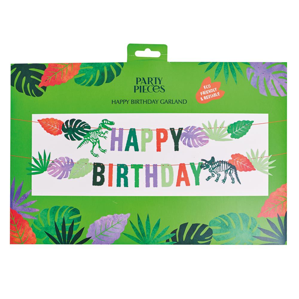 Party Pieces - Kaşif Dino Parti Happy Birthday Asma Süsü-Dinossi