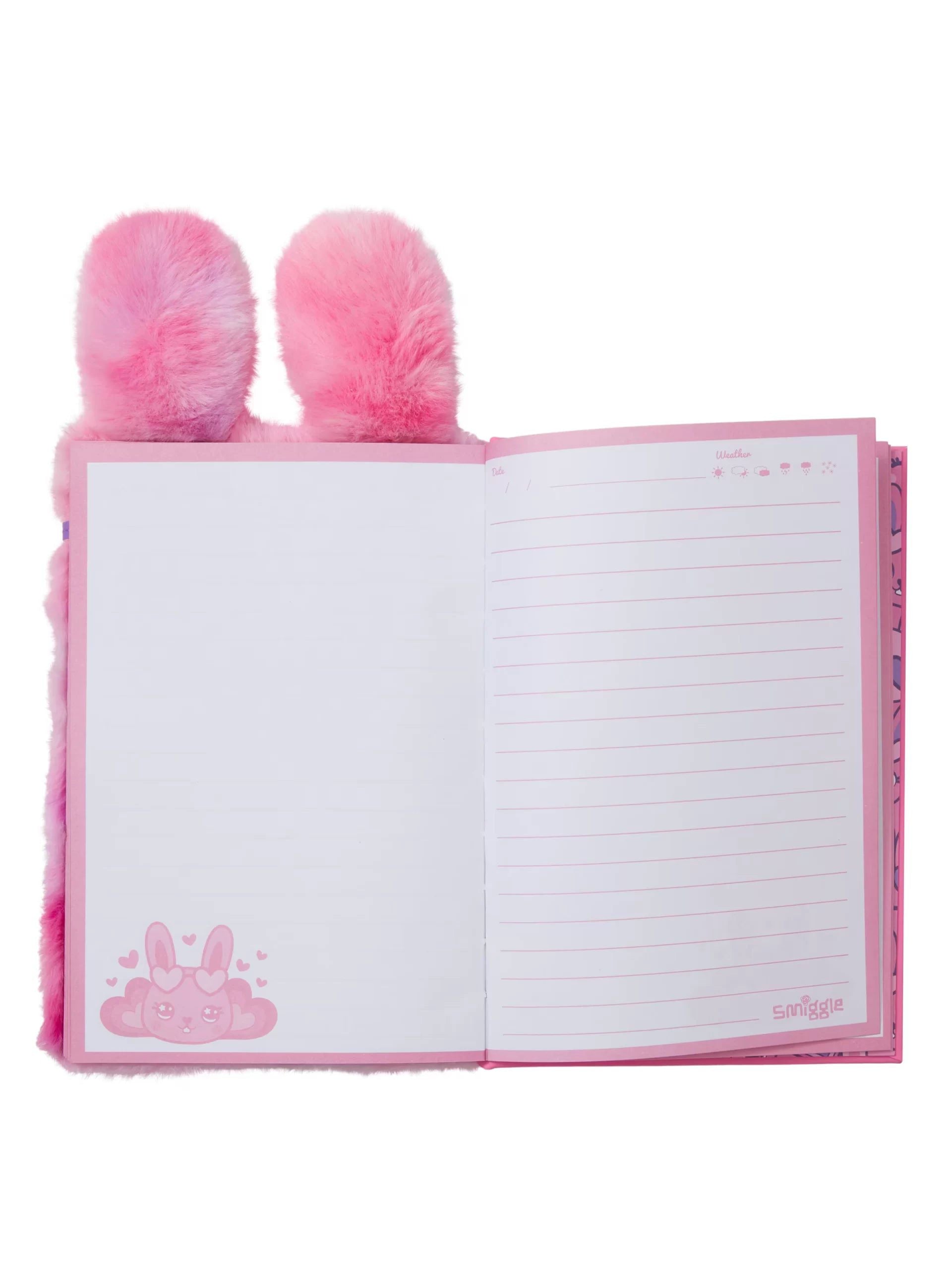 Smiggle - Fluffy Peluş A5 Günlük ve Defter-Dinossi