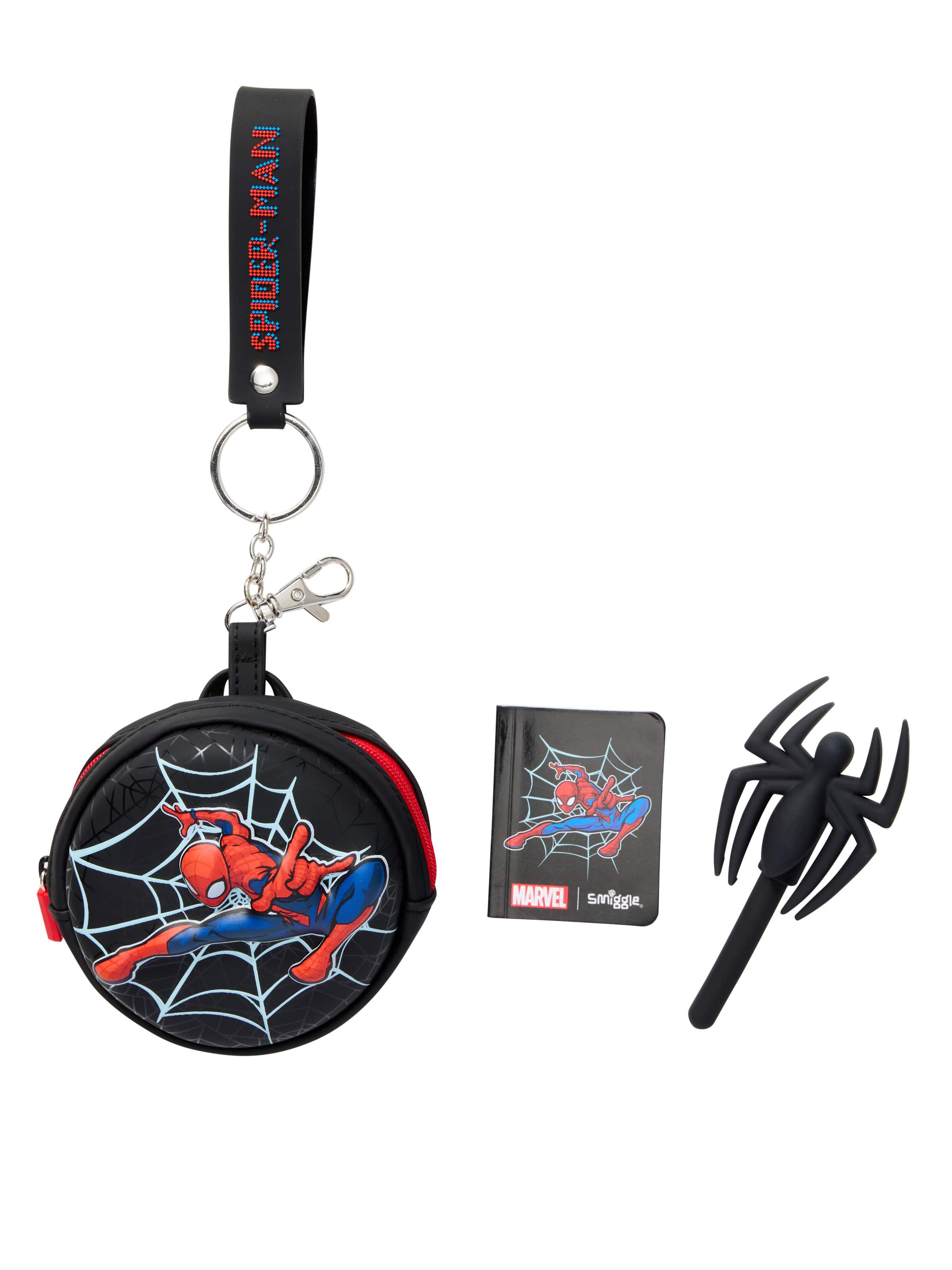 Smiggle - Spider Man Mini Kalem ve Not Defterli Anahtarlık-Dinossi