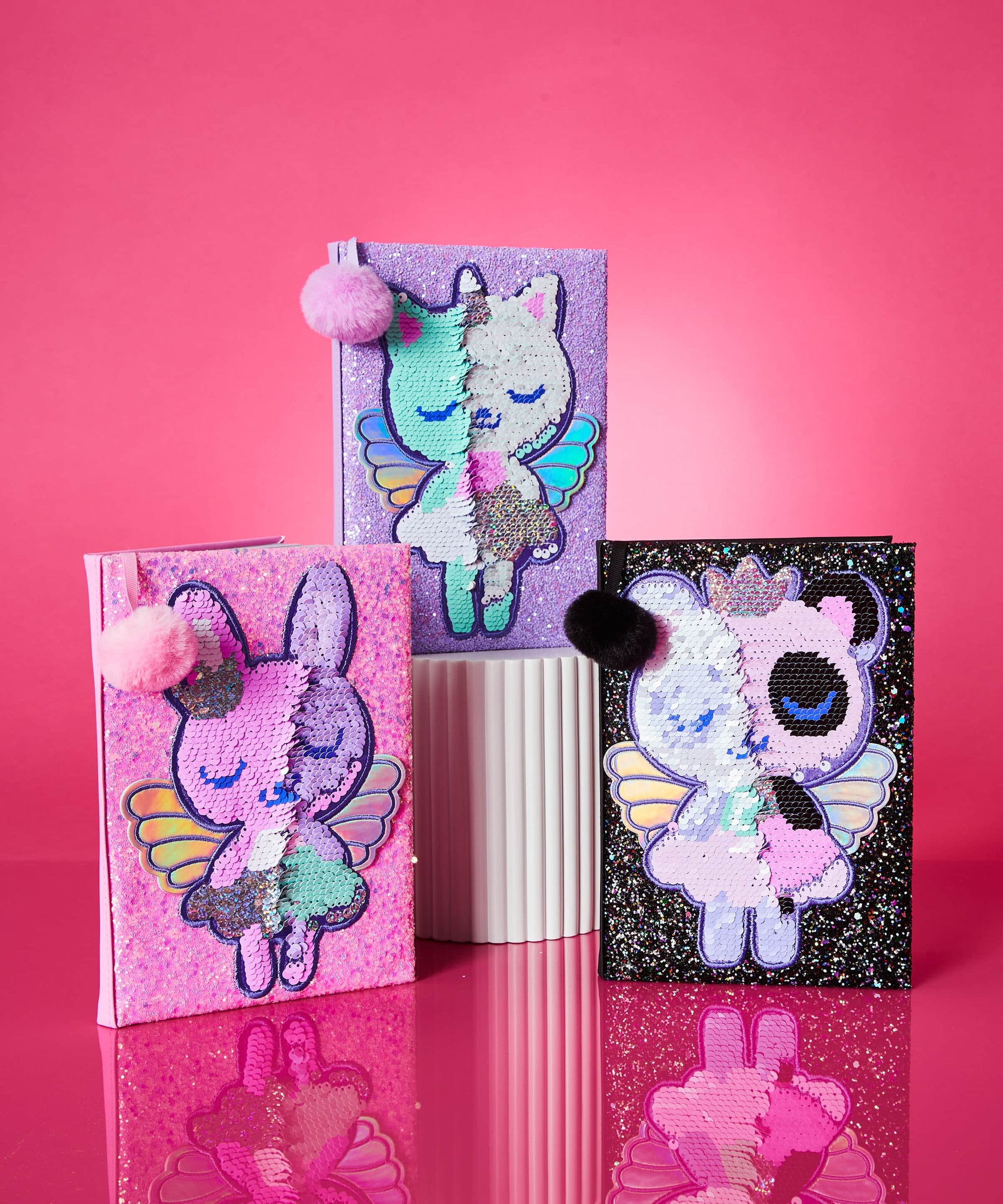 Smiggle - Sequin Dreams Çift Taraflı A5 Defter-Dinossi