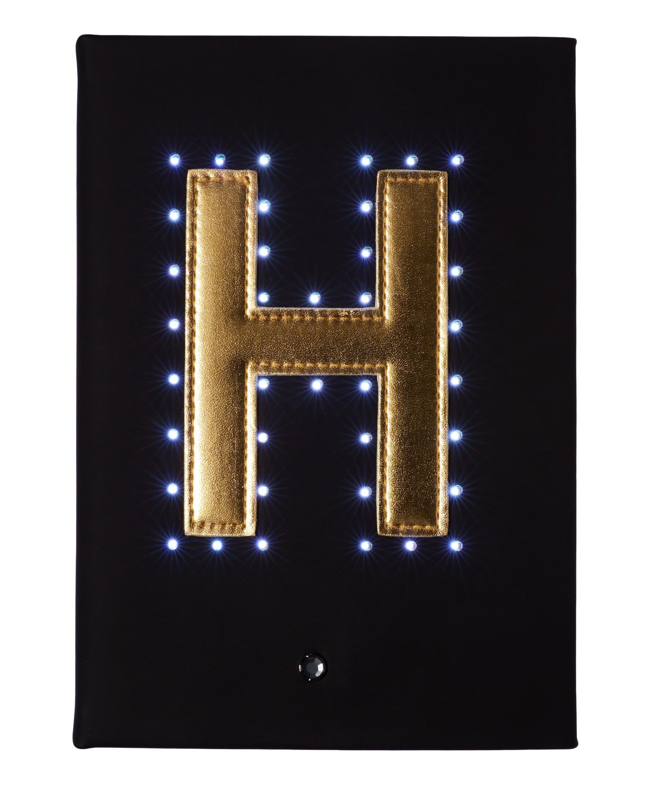 Smiggle - Işıklı Alfabe Harfli Siyah A5 Defter-Dinossi