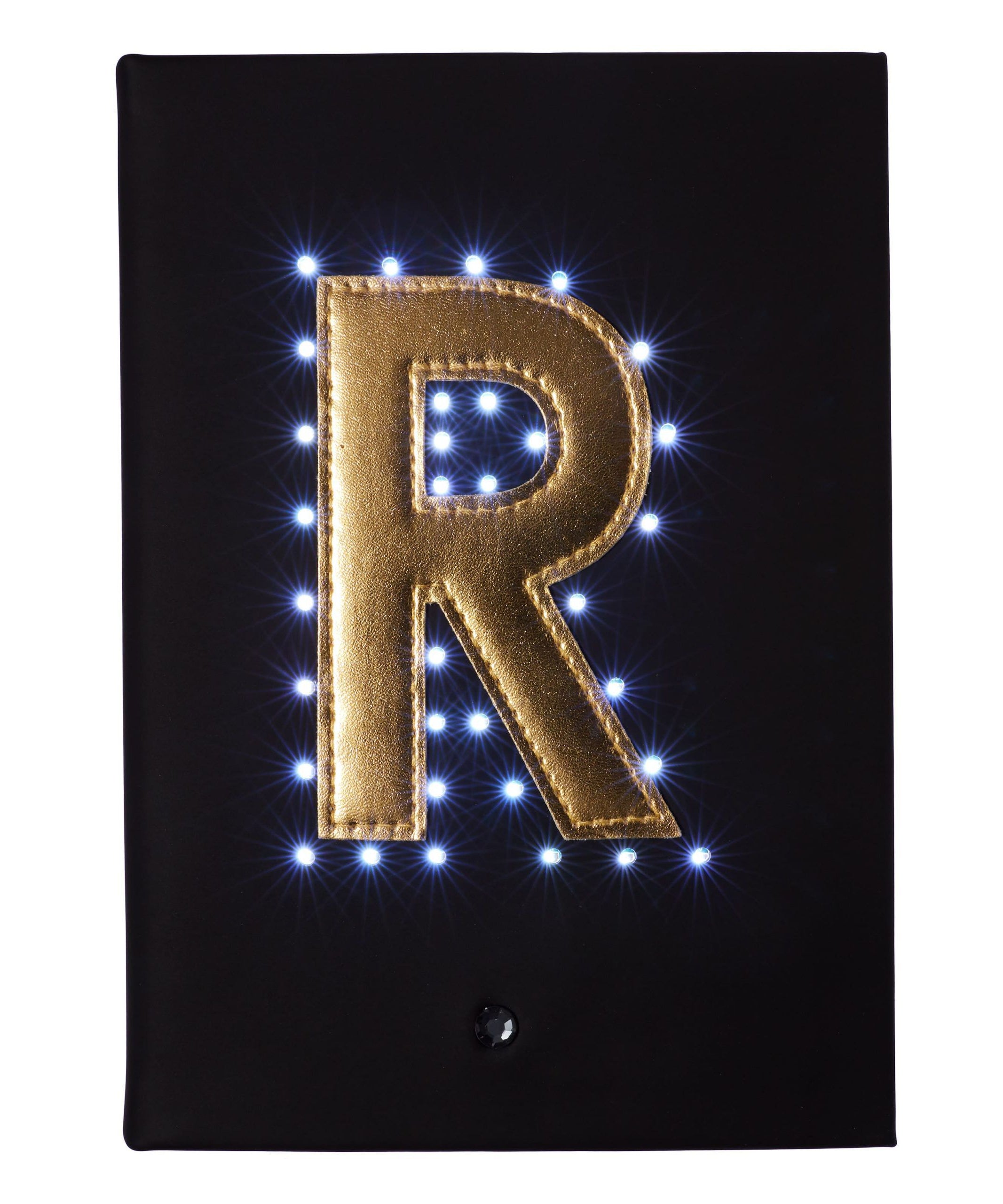 Smiggle - Işıklı Alfabe Harfli Siyah A5 Defter-Dinossi