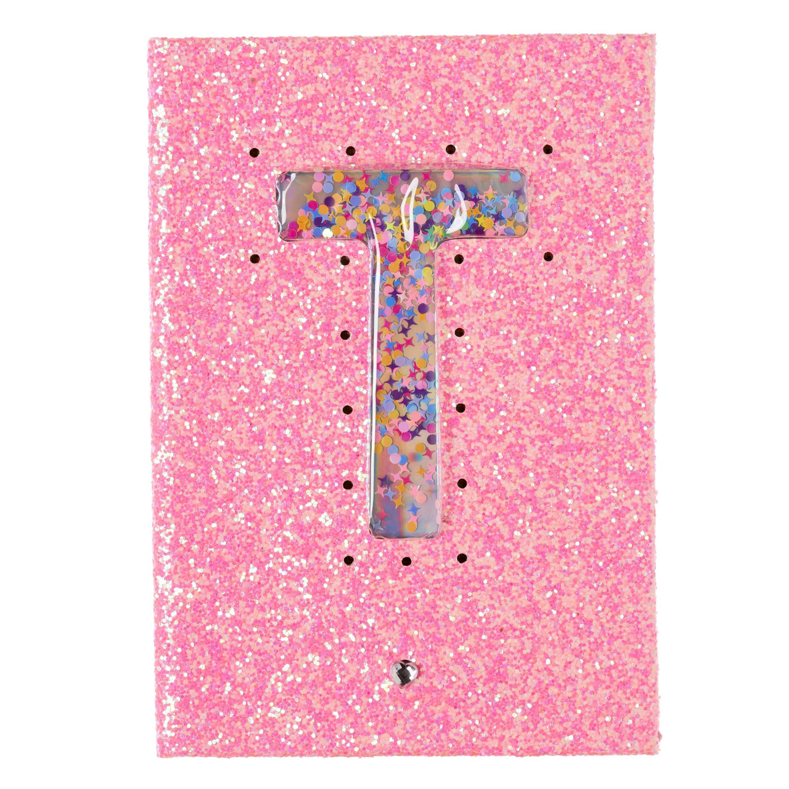 Smiggle - Işıklı Alfabe Harfli Pembe A5 Defter-Dinossi