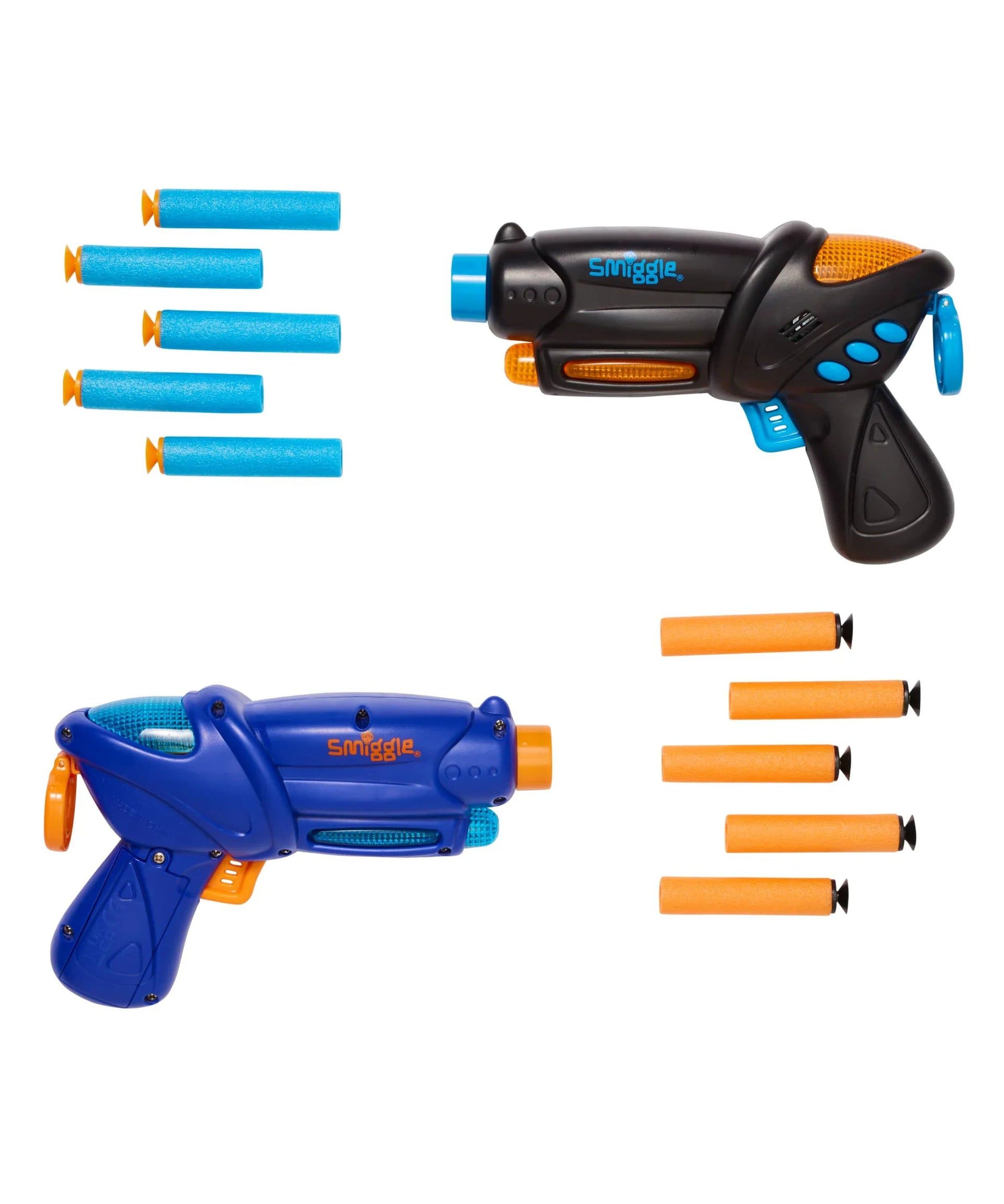 Smiggle - Işıklı ve Sesli Dart Fırlatan 2'li Oyuncak Silah Seti-Dinossi