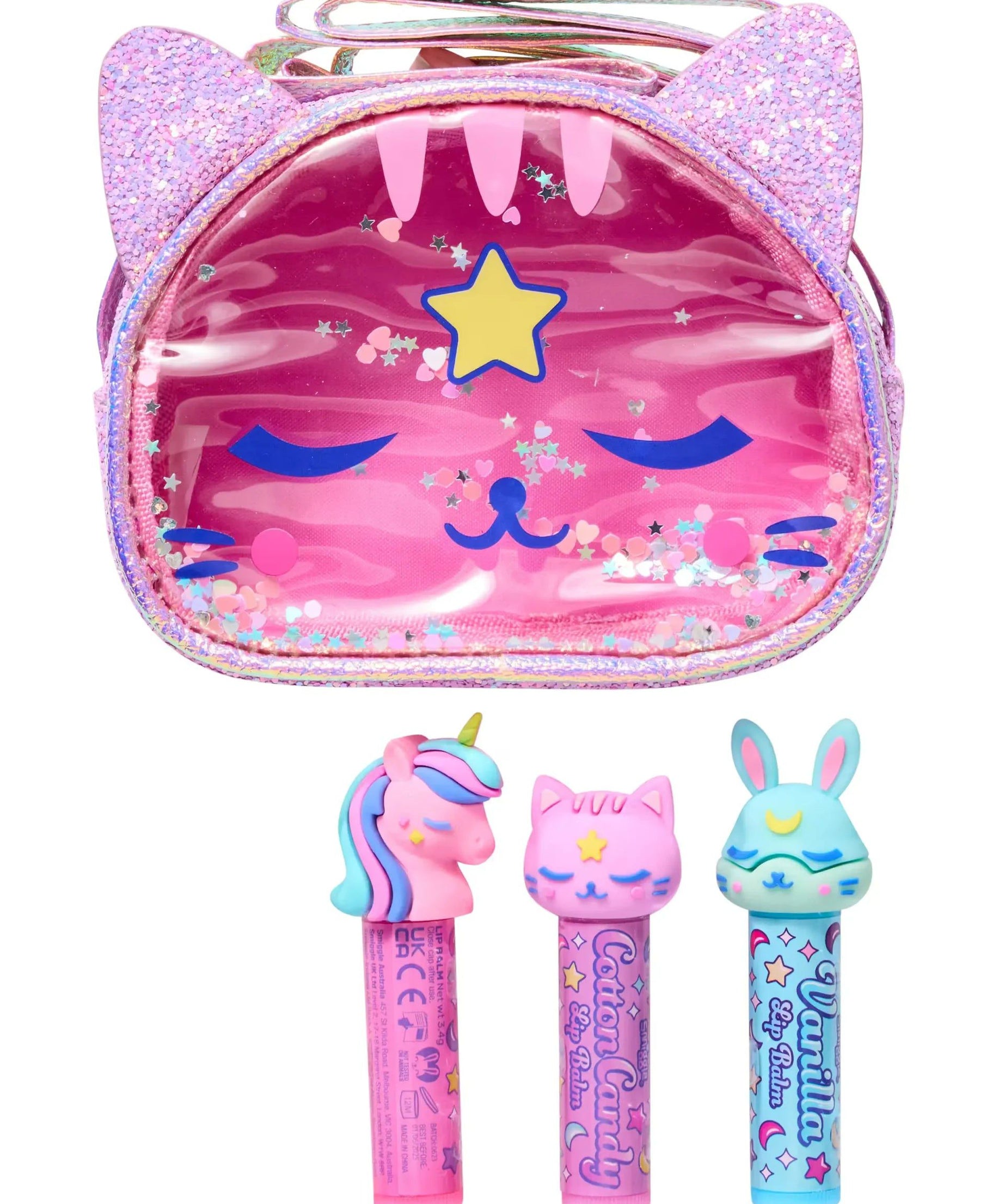 Smiggle - Dudak Balsamı 3'lü Çantalı Paket-Dinossi