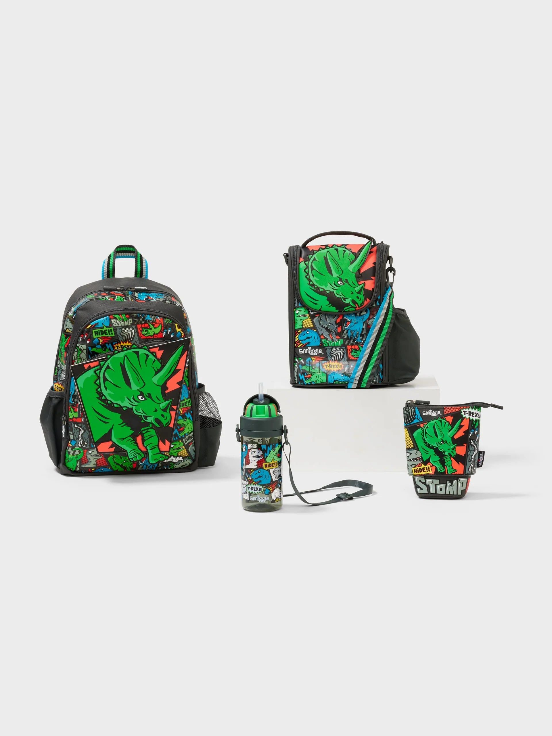 Smiggle - Happy Tales Anaokulu 4lü Çanta Seti-Dinossi