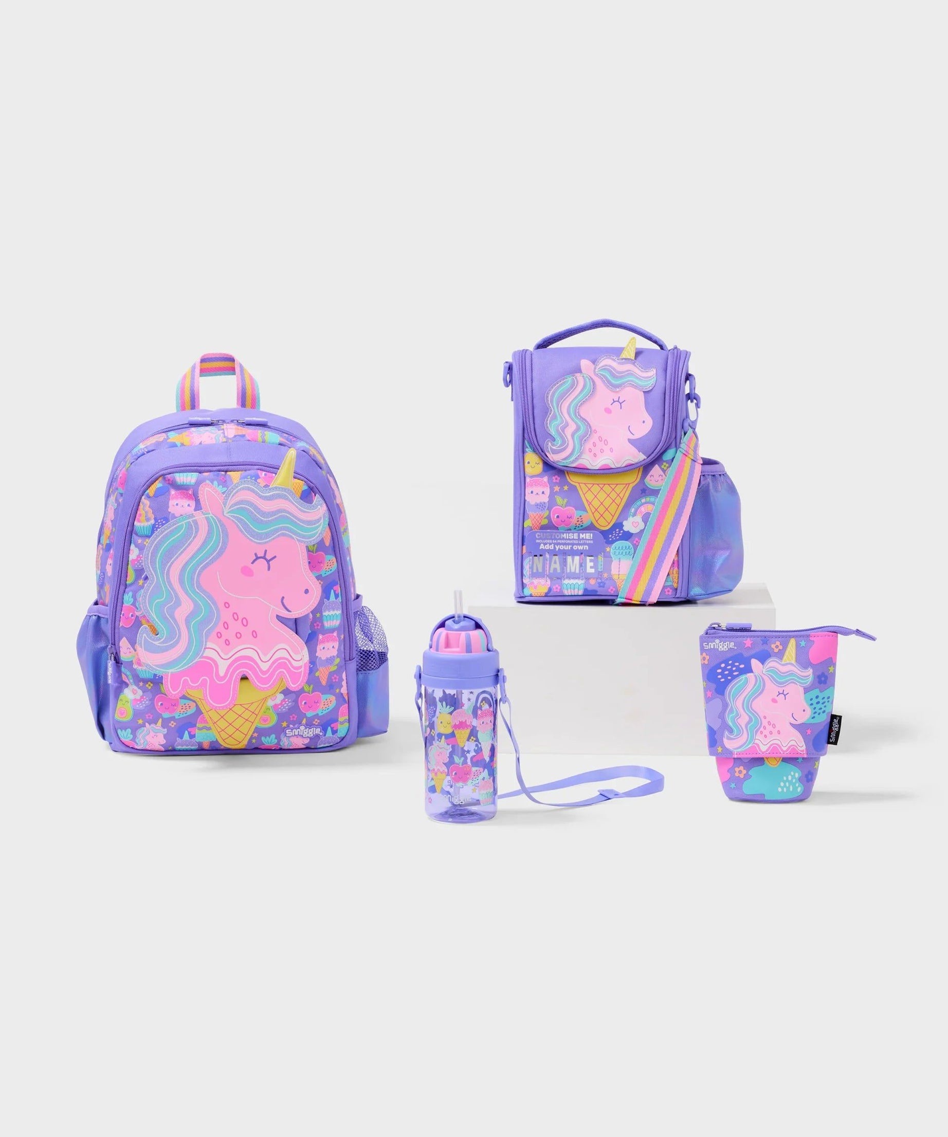 Smiggle - Happy Tales Anaokulu 4lü Çanta Seti-Dinossi