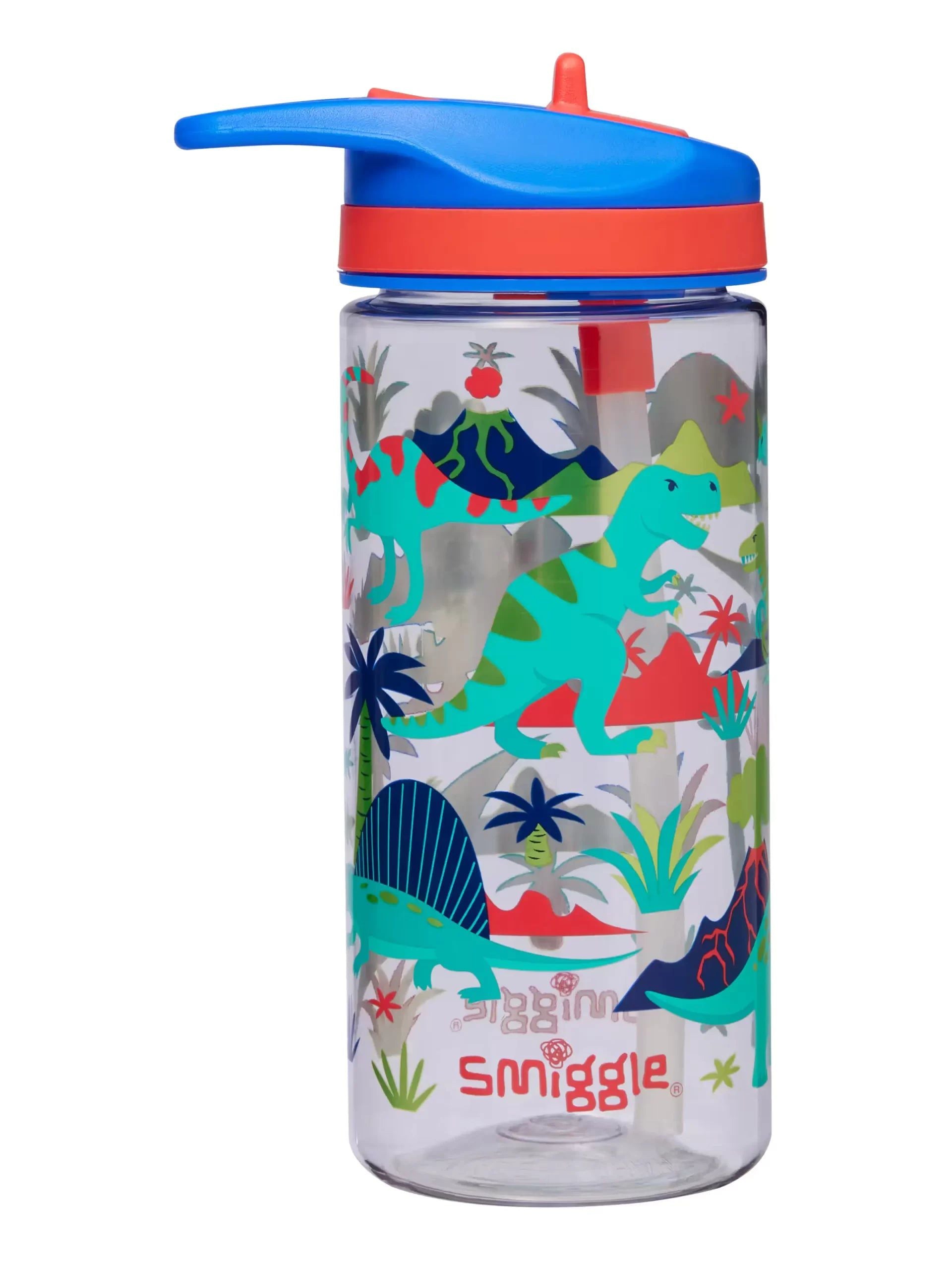 Smiggle - Movin 440 ML BPA&apos;Sız Pipetli Suluk-Dinossi