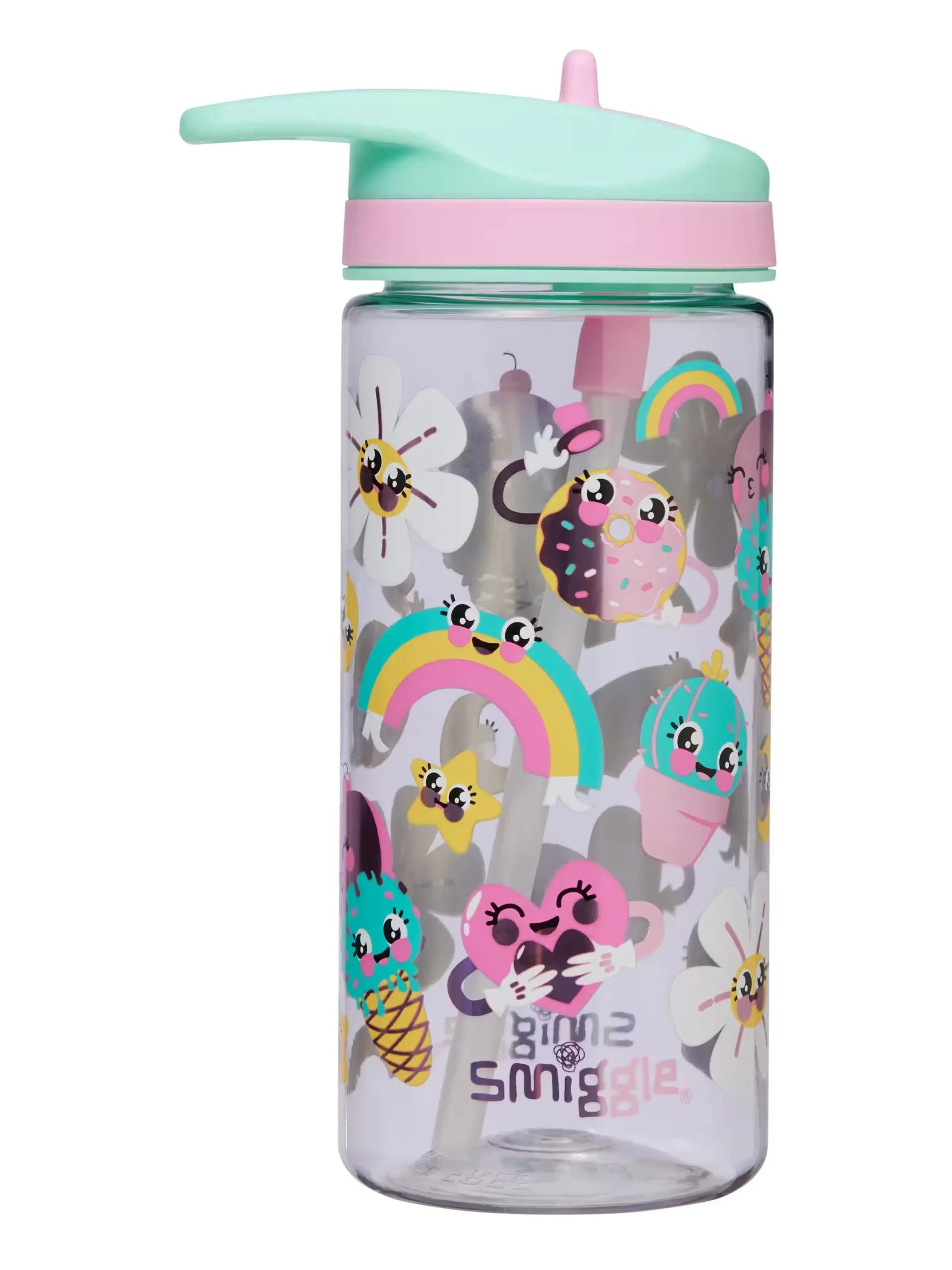 Smiggle - Movin 440 ML BPASız Pipetli Suluk-Dinossi