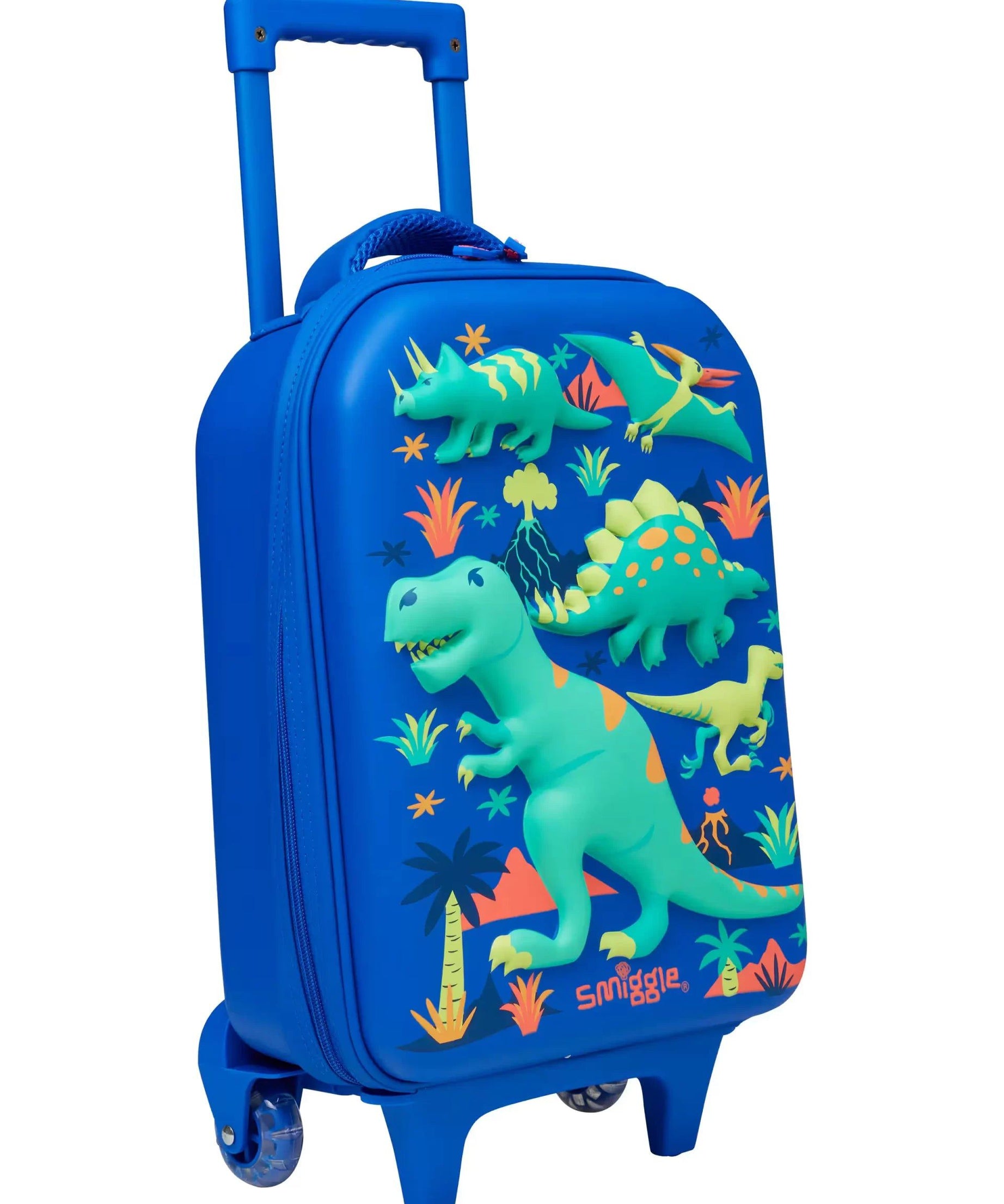 Smiggle - Movin Tekerlekli Çekçekli Anaokulu Okul ve Seyahat Çantası-Dinossi