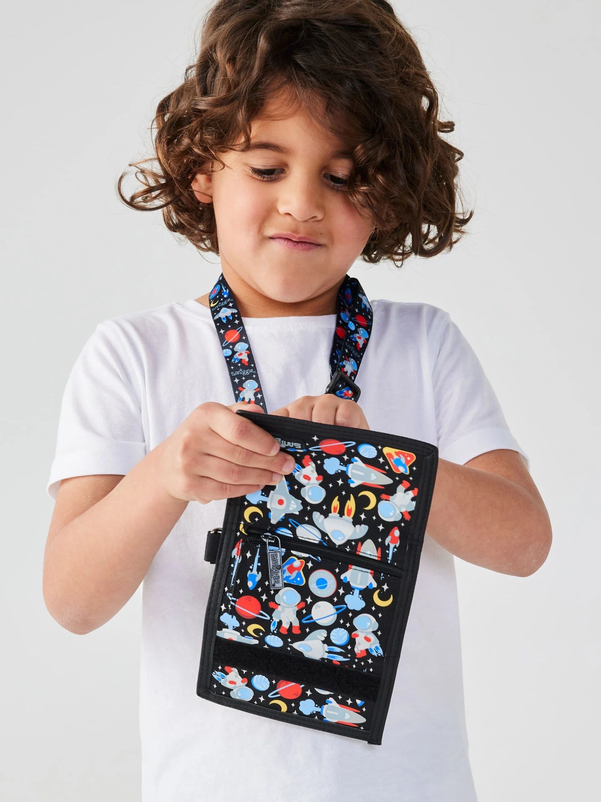Smiggle - Lets Play Askılı Çocuk Cüzdanı-Dinossi