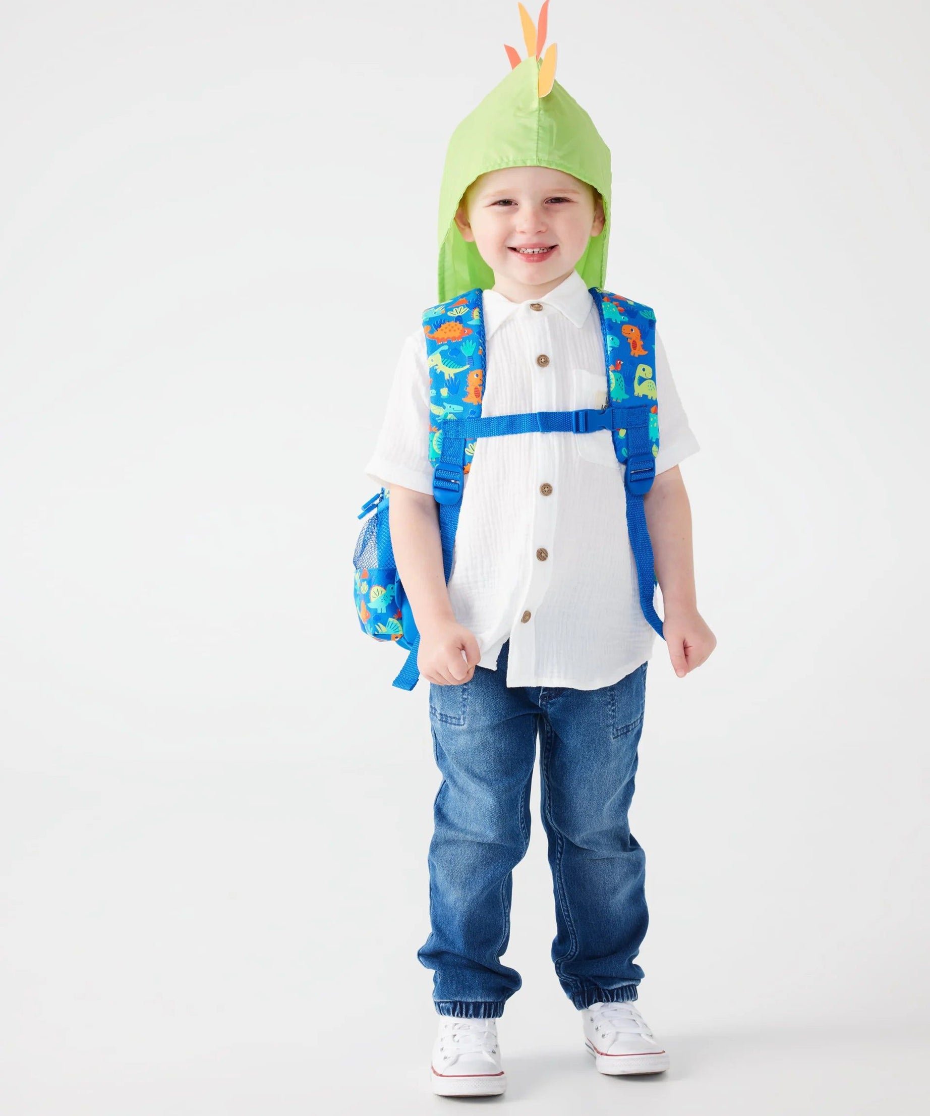 Smiggle - Glide Junior Kapşonlu Sırt Çantası-Dinossi