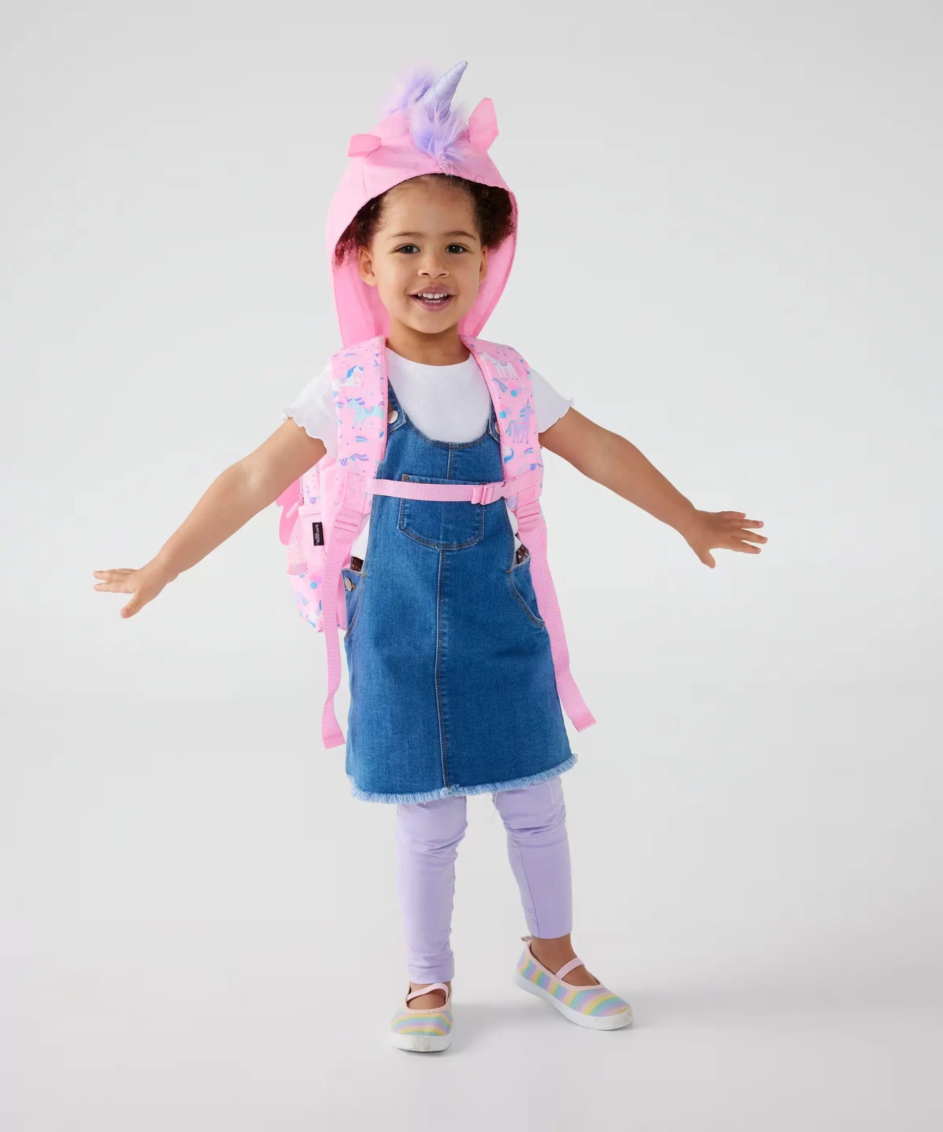 Smiggle - Glide Junior Kapşonlu Sırt Çantası-Dinossi