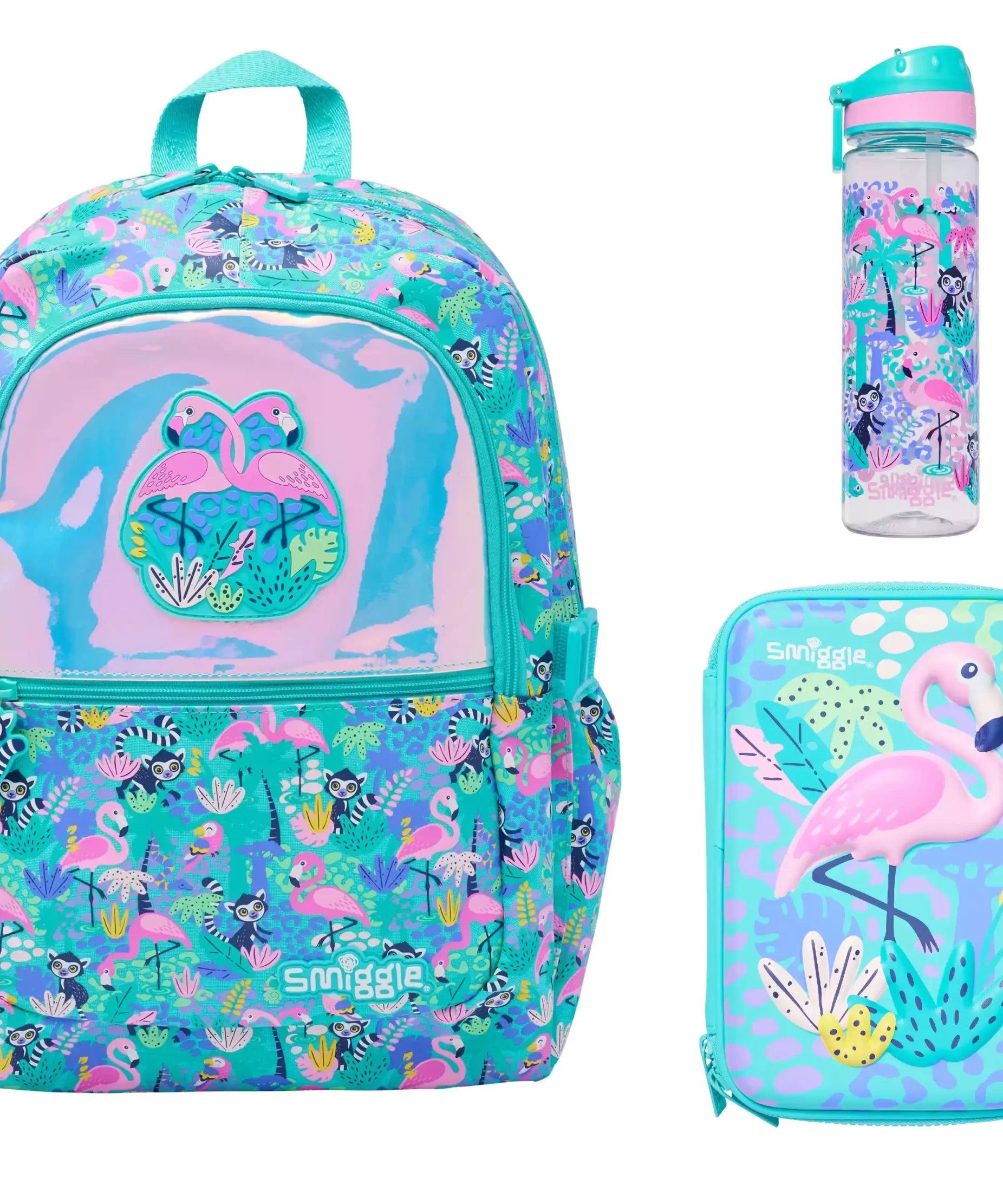 Smiggle - Wild Side 3'lü Okul Çanta Seti-Dinossi