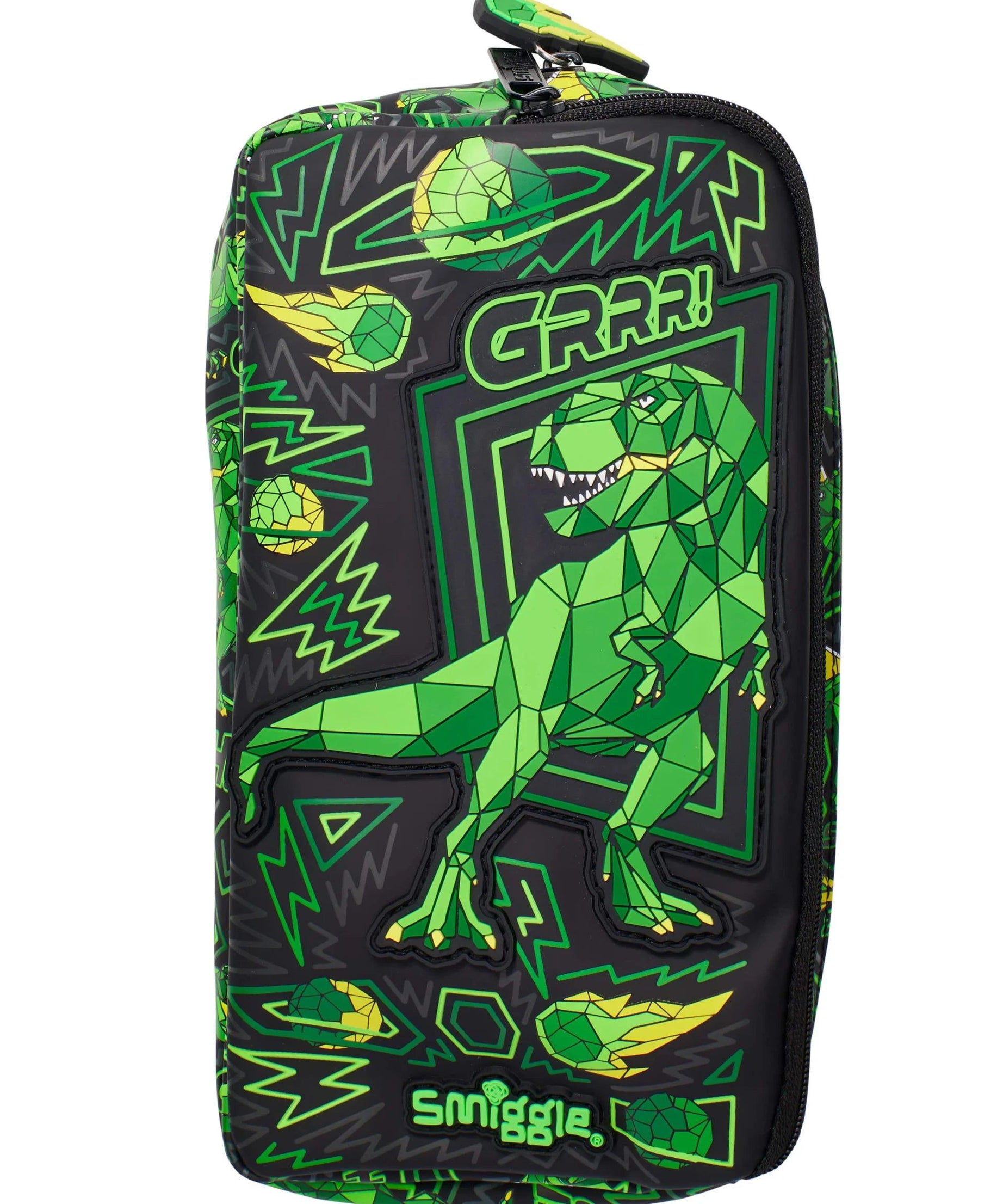 Smiggle - Wild Side Çift Gözlü Kalem Kutusu-Dinossi