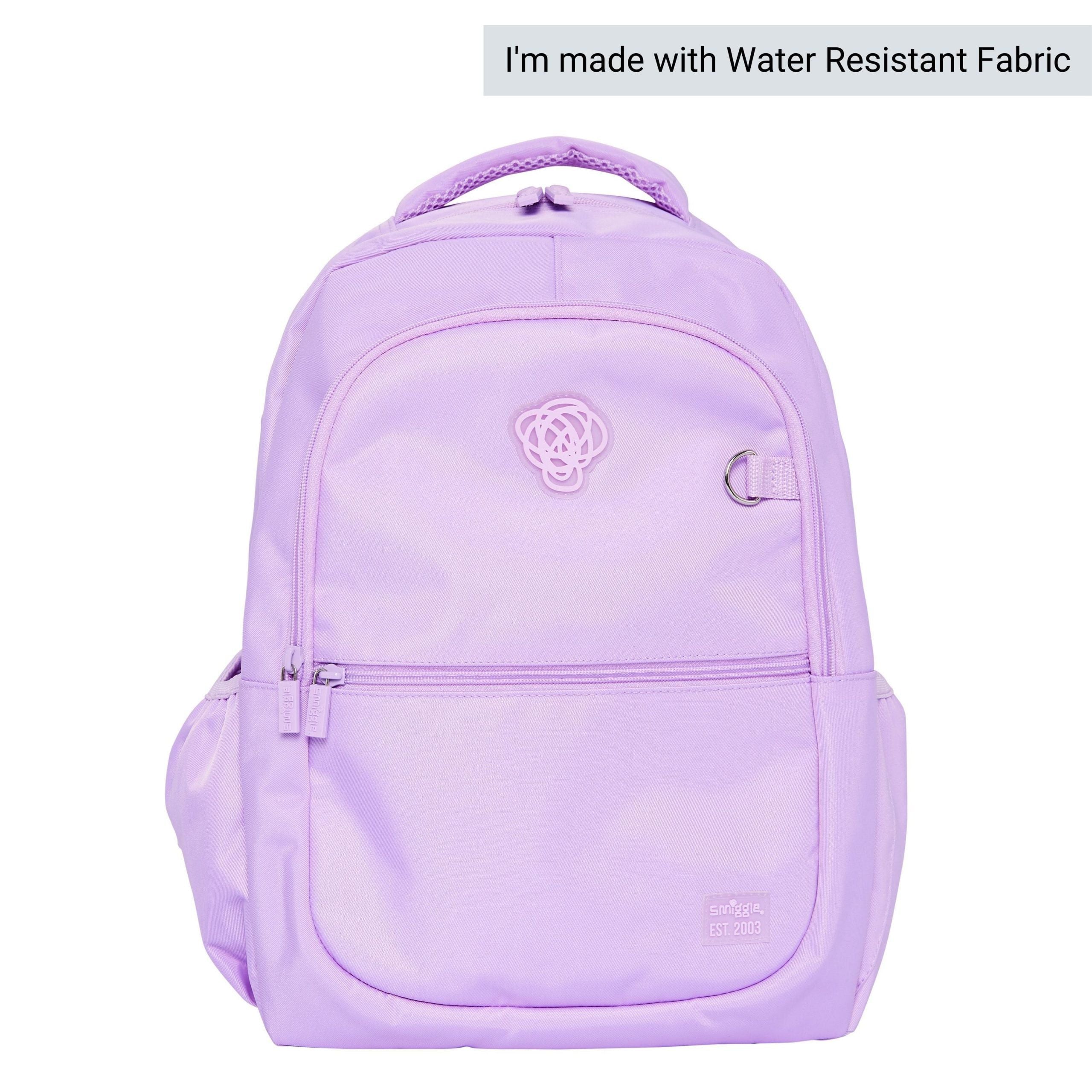 Smiggle - Sorbet Lilak Su Geçirmez Sırt Çantası-Dinossi