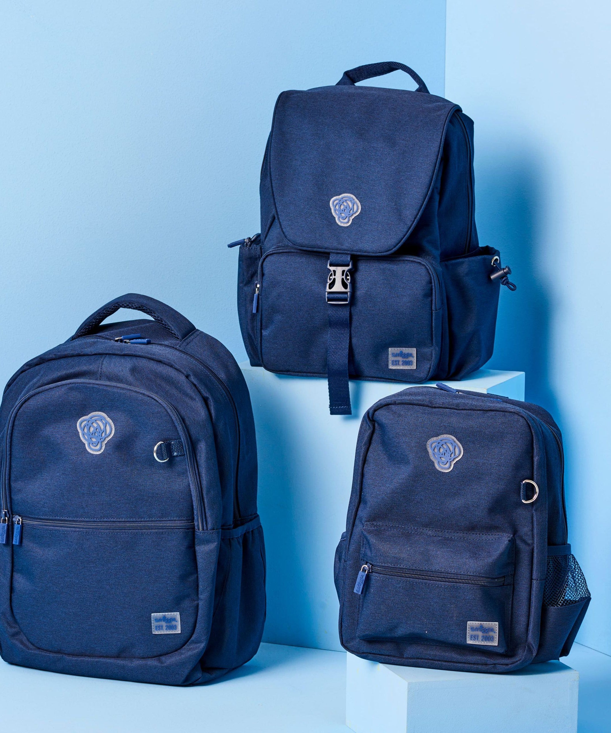 Smiggle - Sorbet Lacivert Su Geçirmez Sırt Çantası-Dinossi