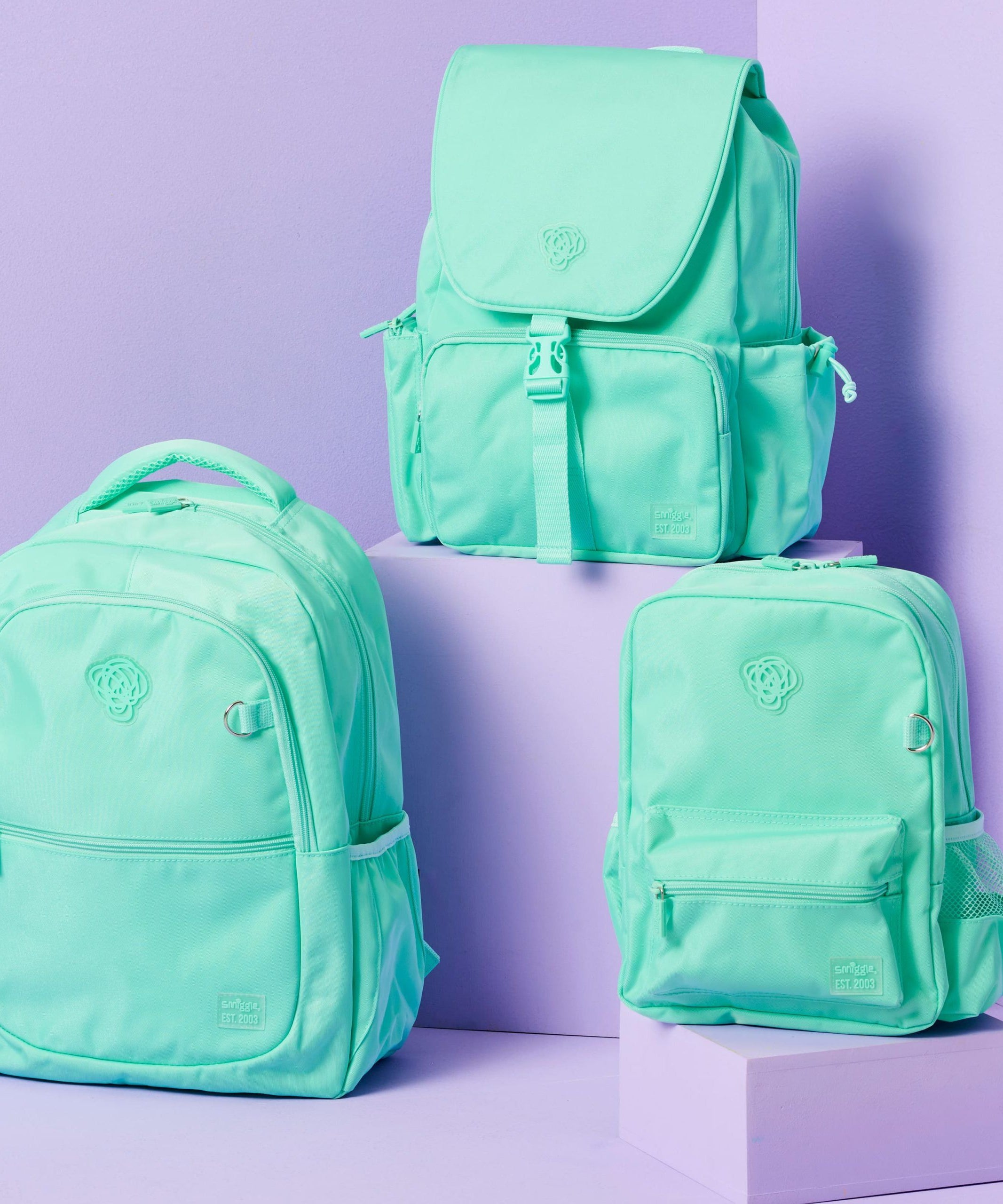 Smiggle - Sorbet Mini Mint Yeşili Su Geçirmez Sırt Çantası-Dinossi