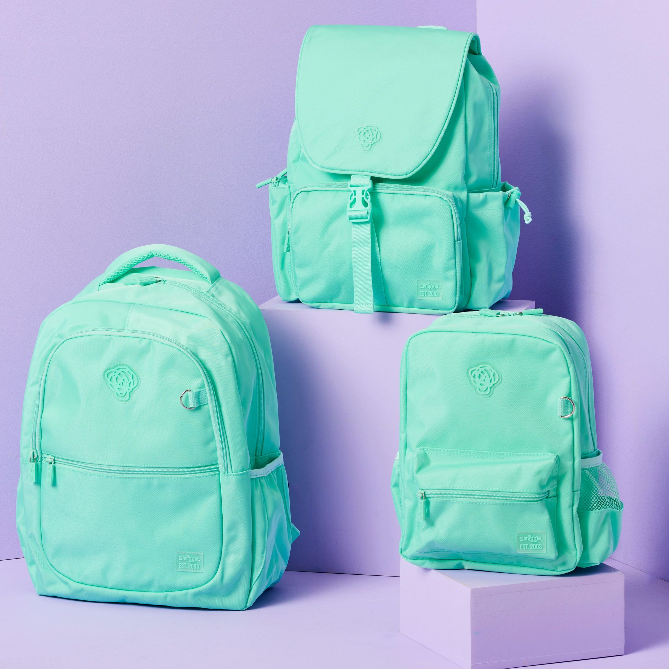 Smiggle - Sorbet Mini Mint Yeşili Su Geçirmez Sırt Çantası-Dinossi