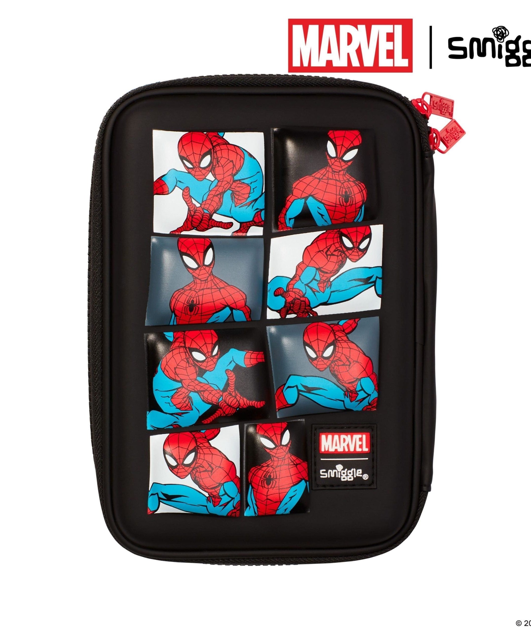 Smiggle - Marvel Spiderman HardTop Kalem Kutusu-Dinossi