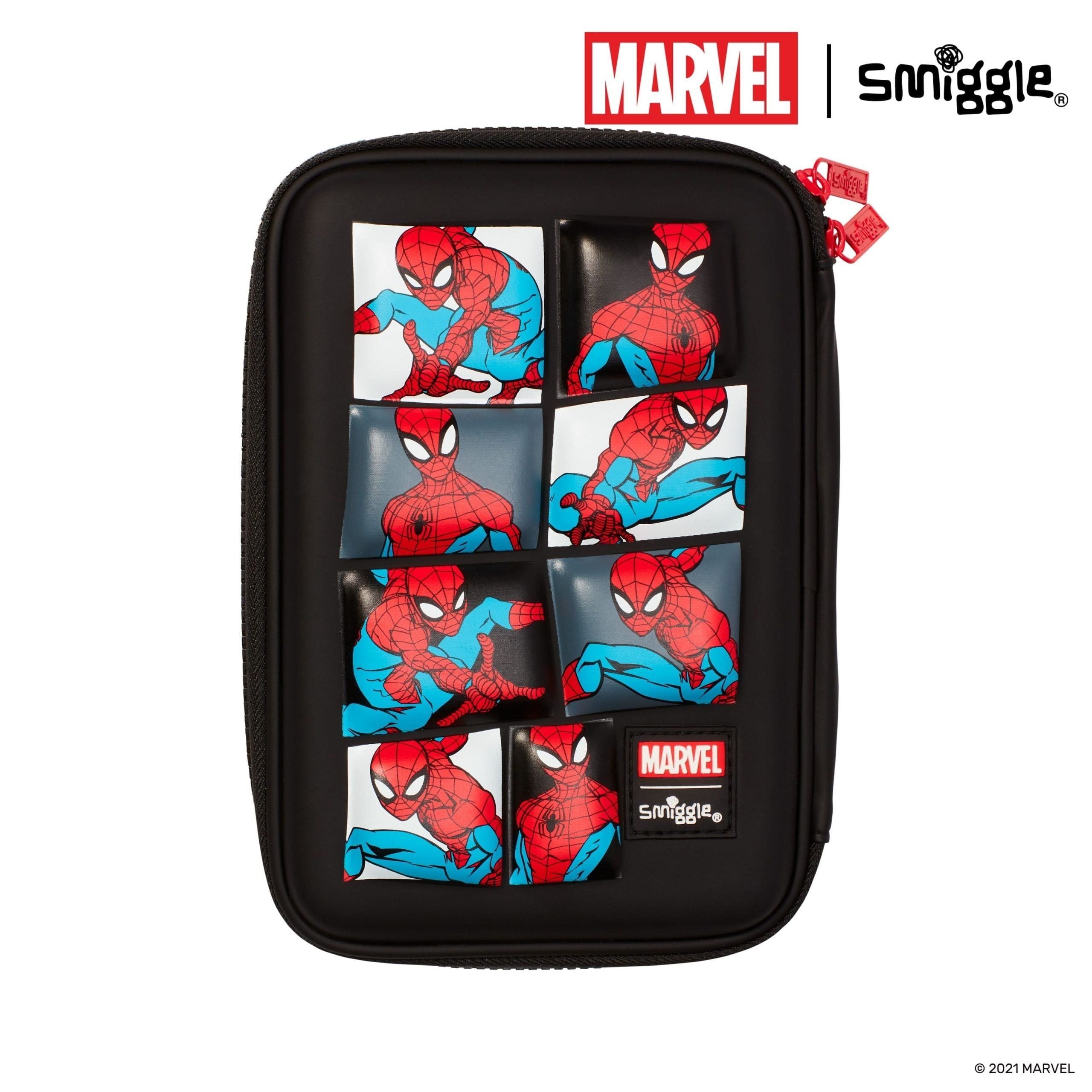 Smiggle - Marvel Spiderman HardTop Kalem Kutusu-Dinossi