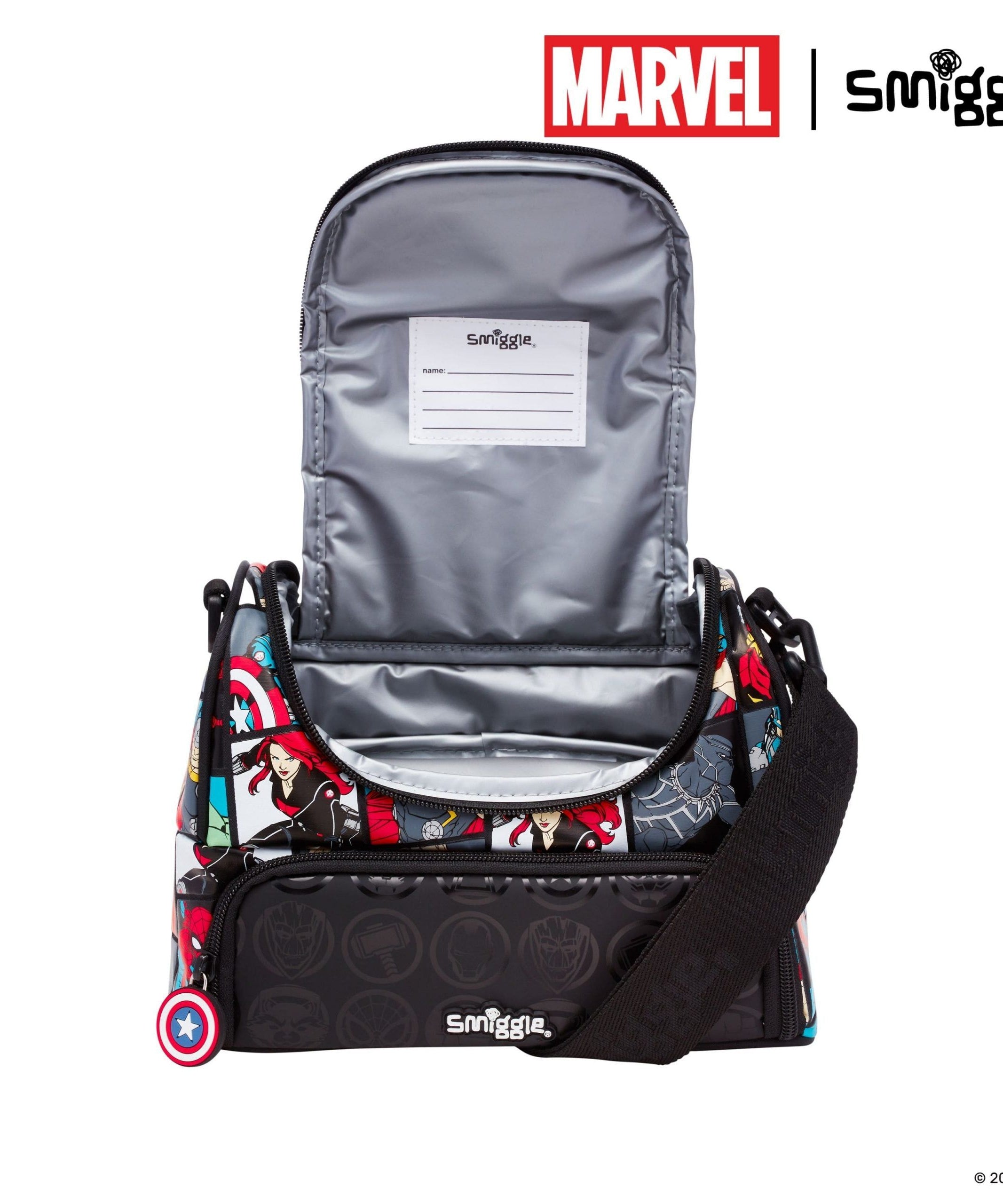 Smiggle - Marvel Çift Katlı Beslenme Çantası-Dinossi