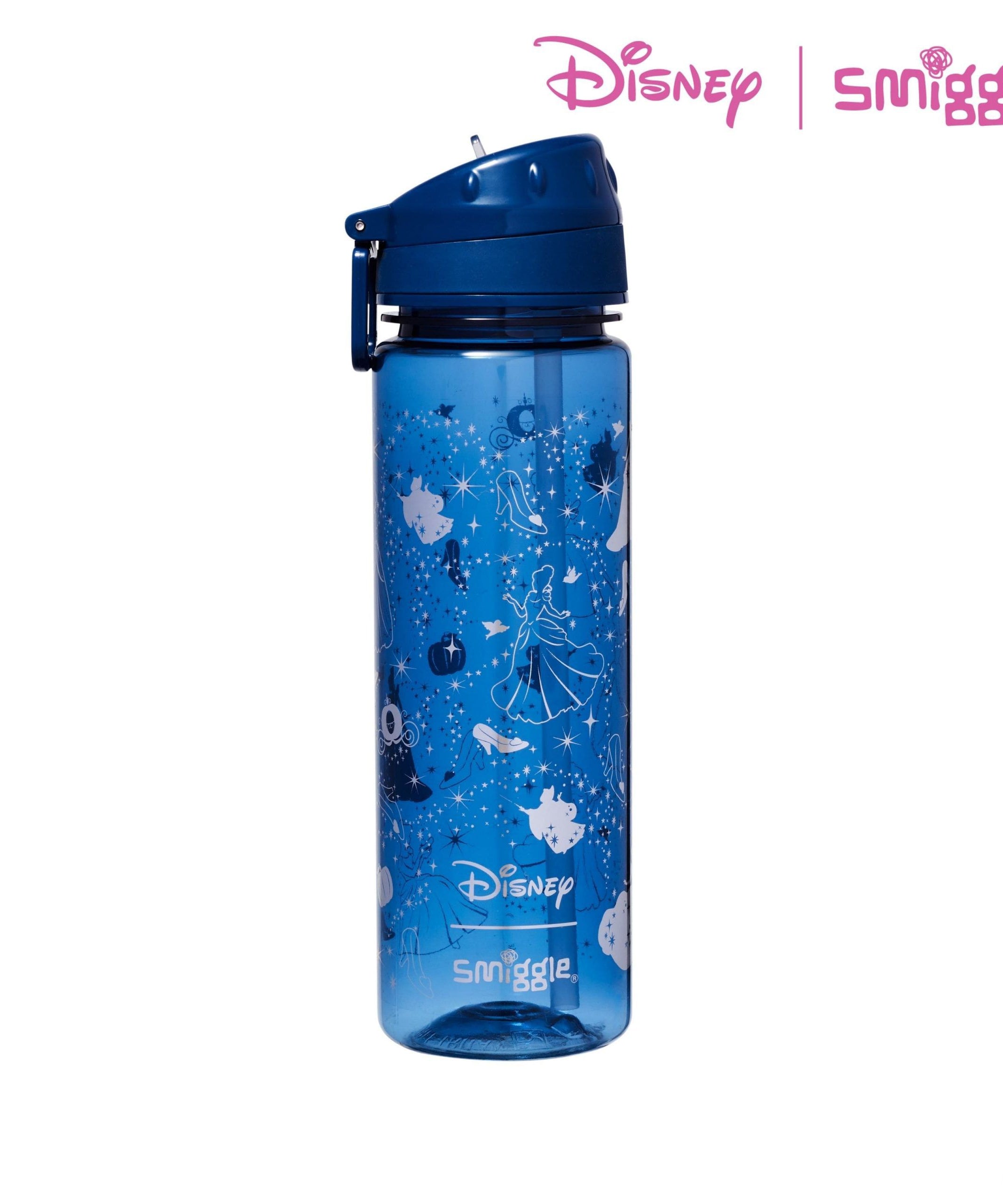 Smiggle - Disney Prenses Pipetli 650ML BPA İçermeyen Suluk-Dinossi