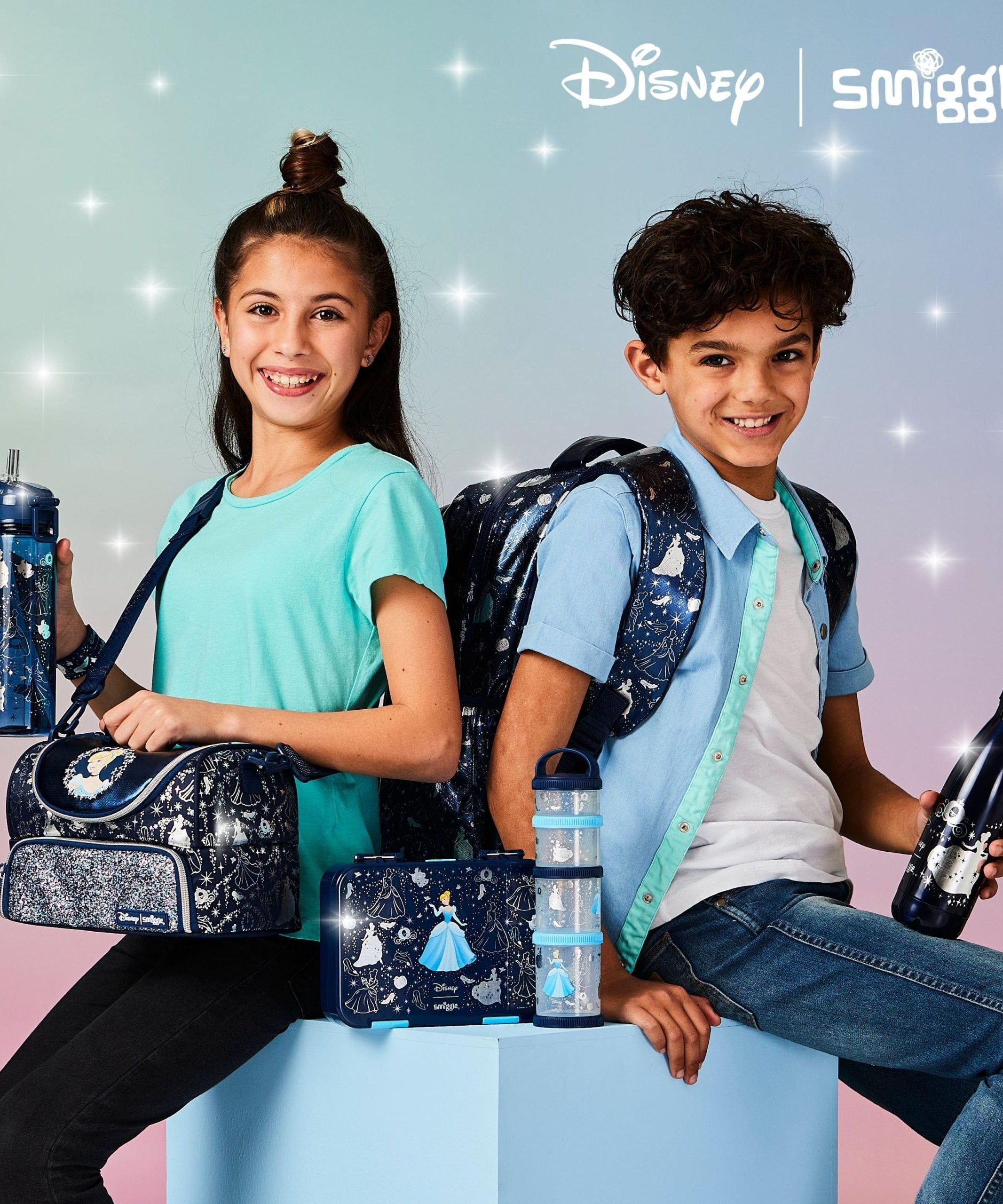 Smiggle - Disney Prenses Pipetli 650ML BPA İçermeyen Suluk-Dinossi