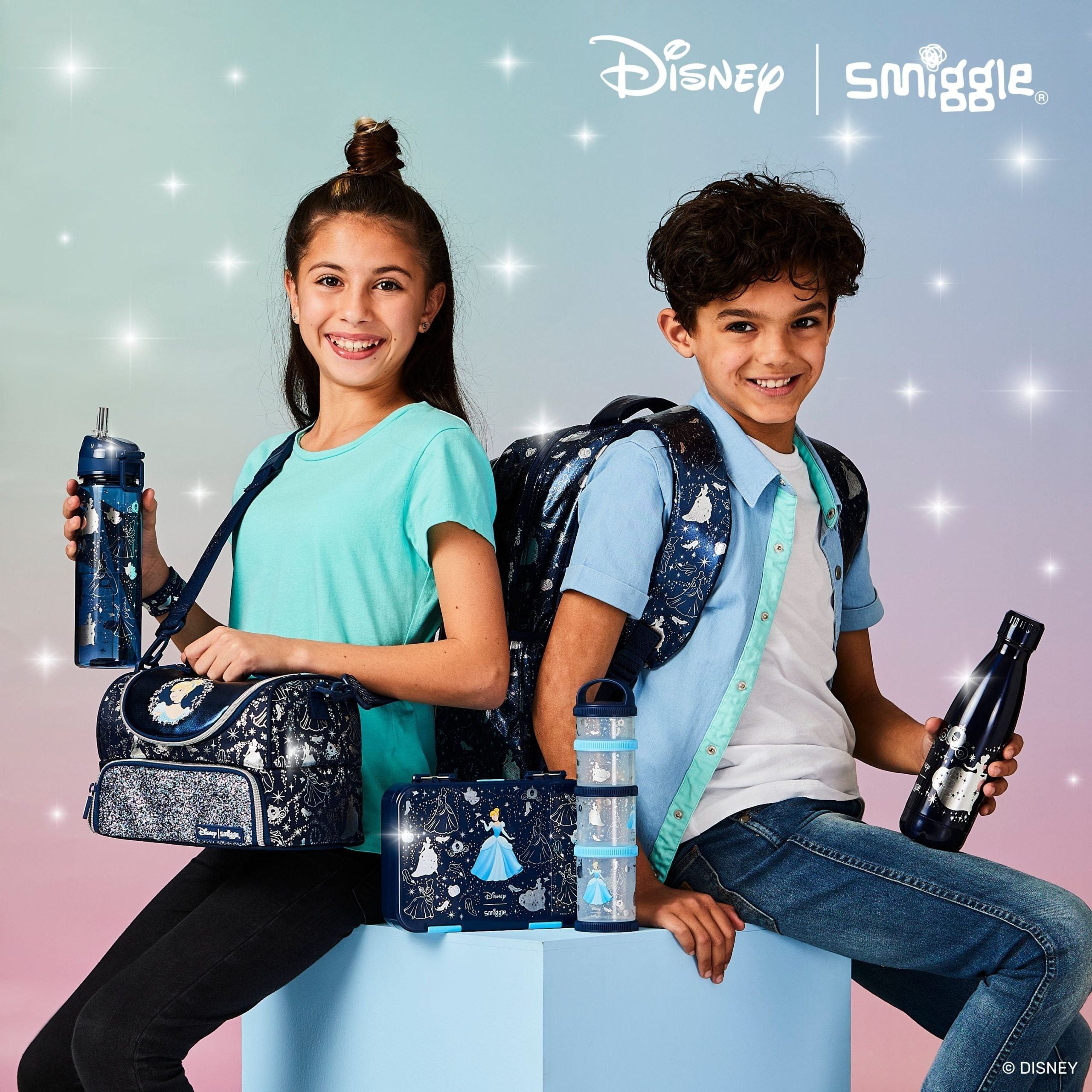Smiggle - Disney Prenses Pipetli 650ML BPA İçermeyen Suluk-Dinossi