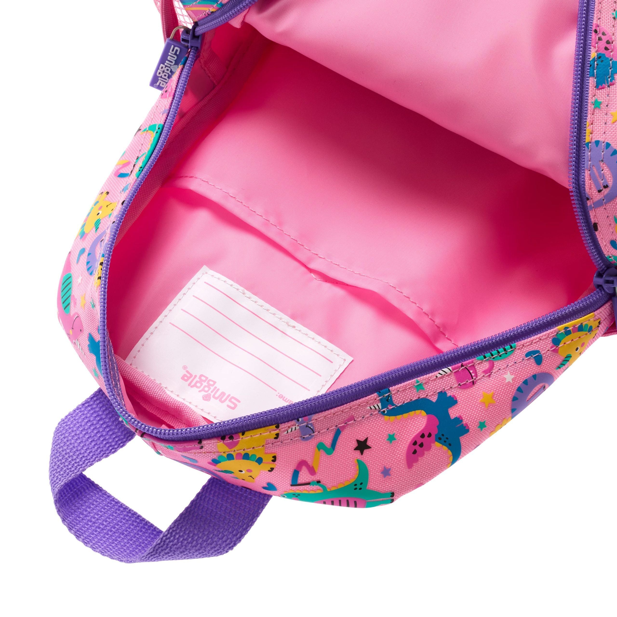 Smiggle - Up & Down Minik Dinossi Özel Tasarım Pembe Sırt Çantası-Dinossi