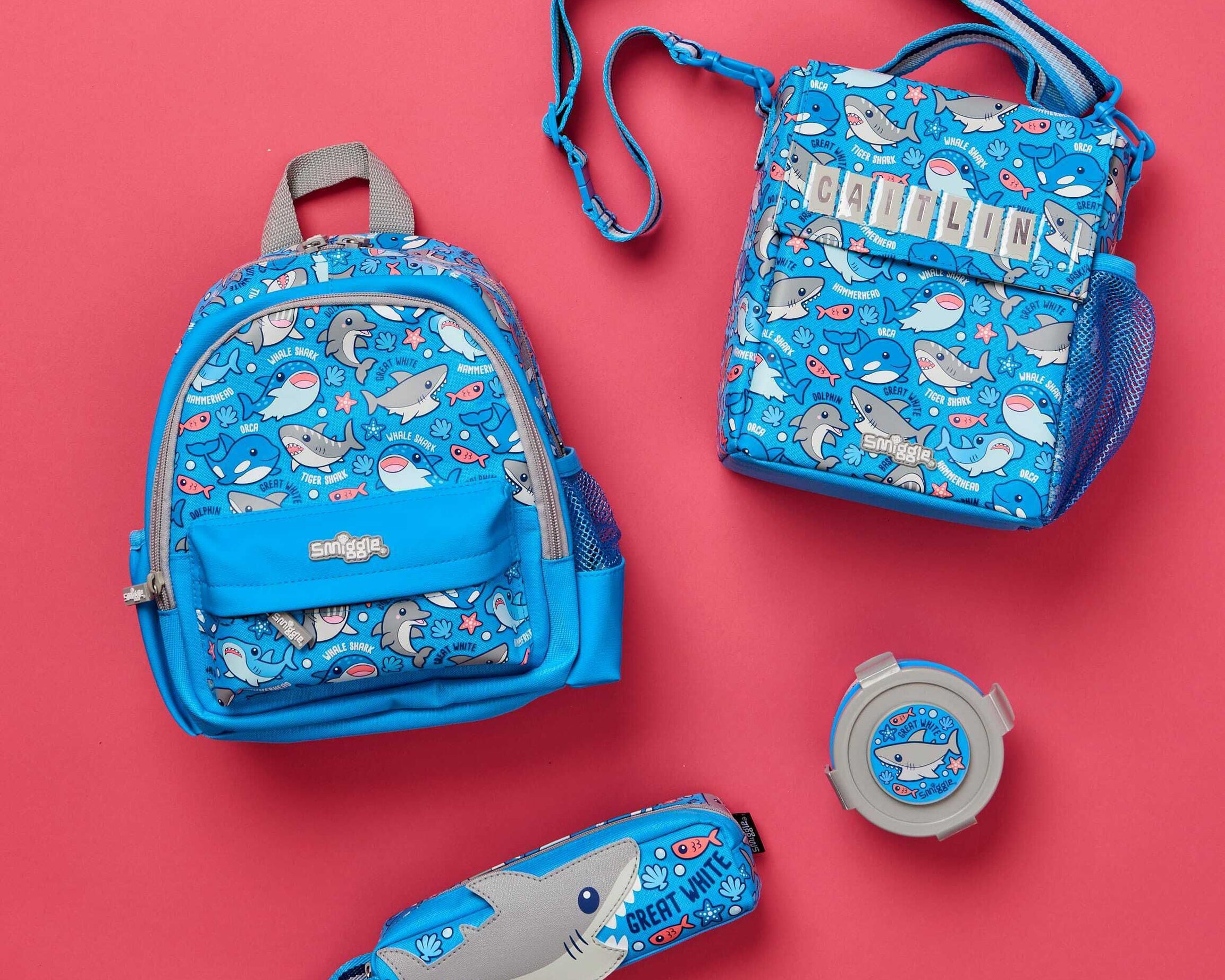 Smiggle - Up & Down Minik İsimlikli Beslenme Çantası-Dinossi