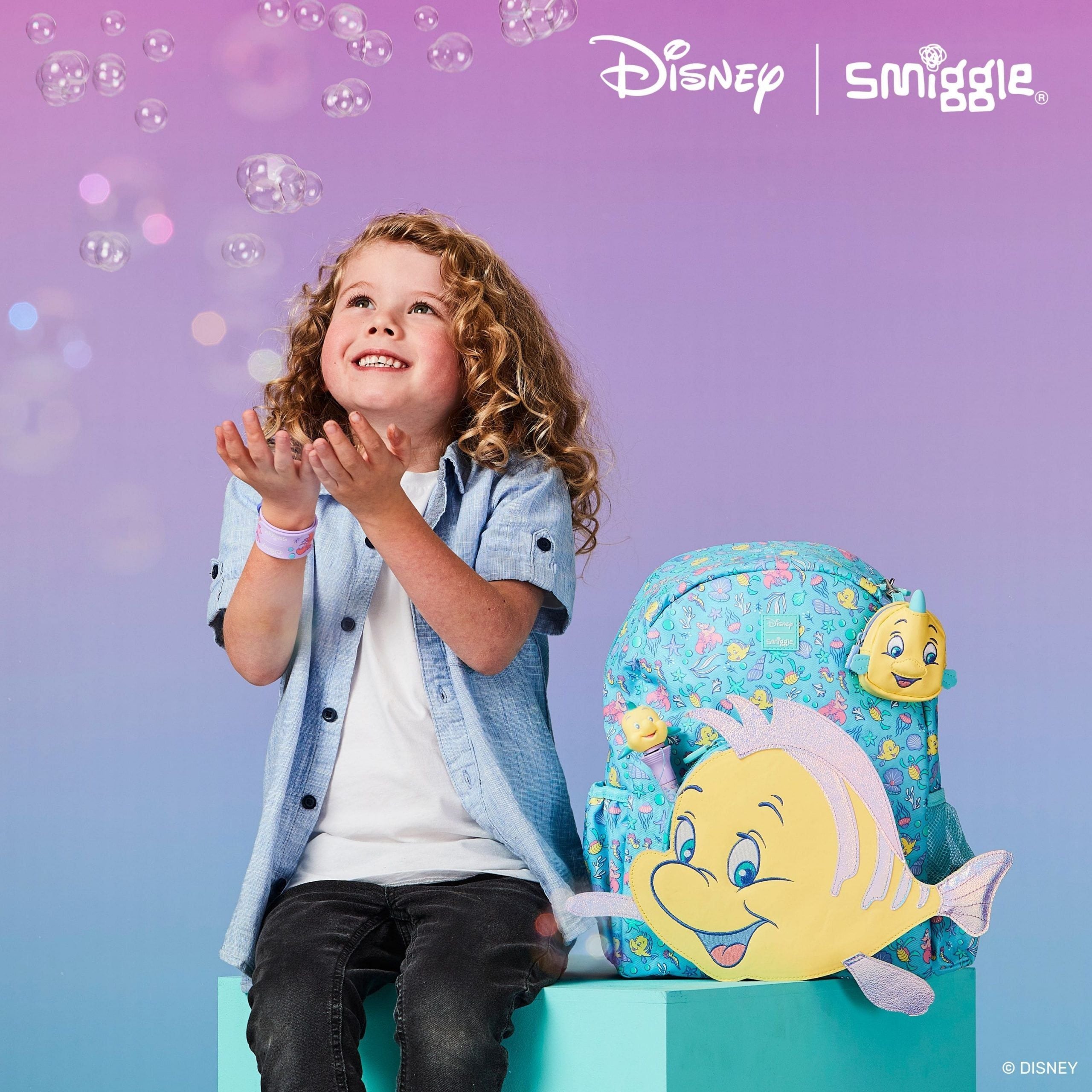 Smiggle - Disney Prenses Junior Hoodie Sırt Çantası-Dinossi