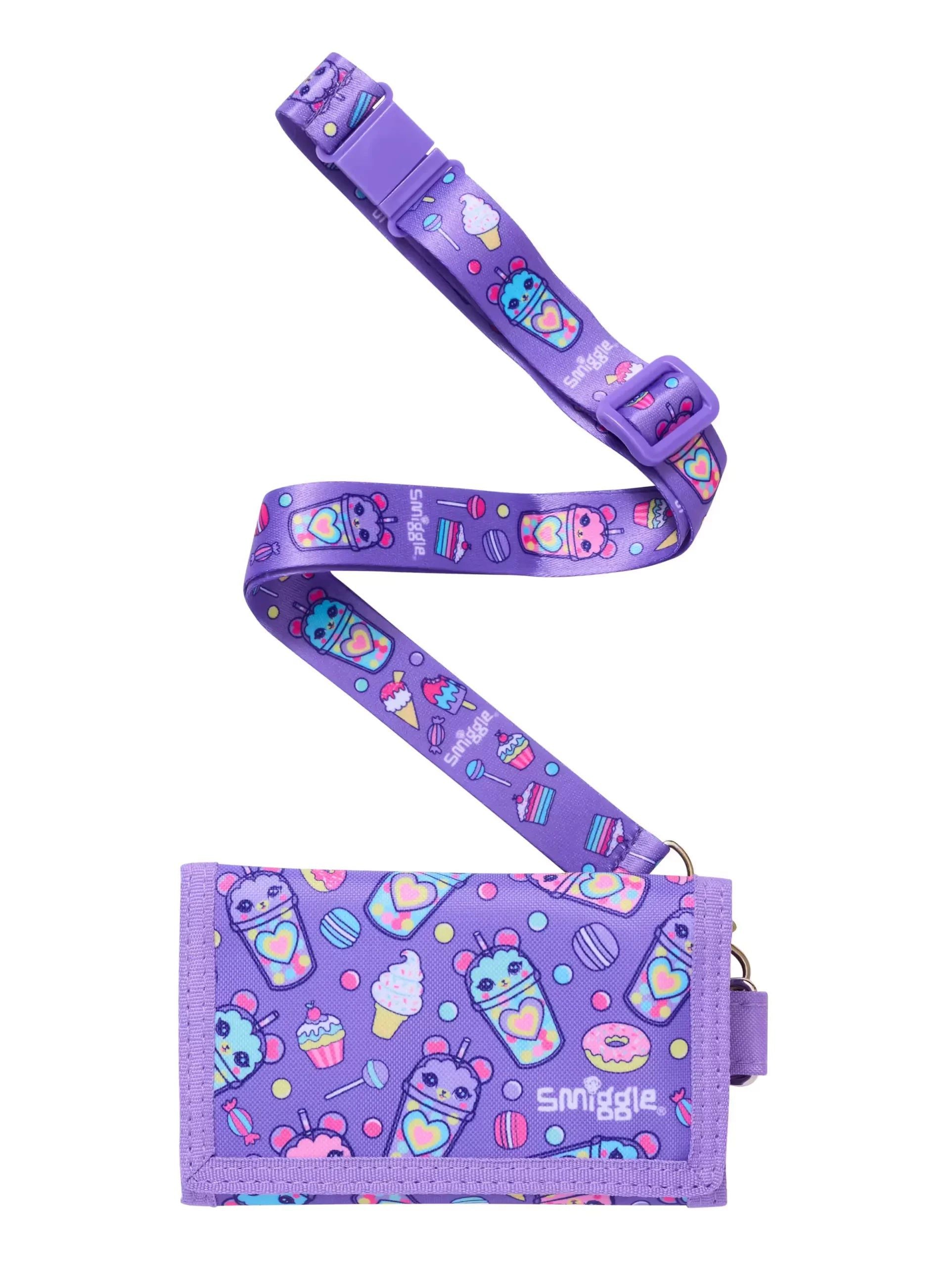 Smiggle - Wonder World Kordonlu Çocuk Cüzdanı-Dinossi