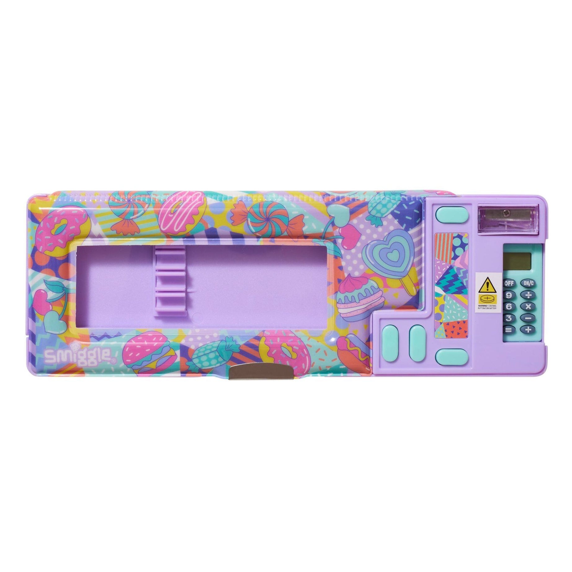 Smiggle - Away Hesap Makineli Otomatik Kalem Kutusu-Dinossi