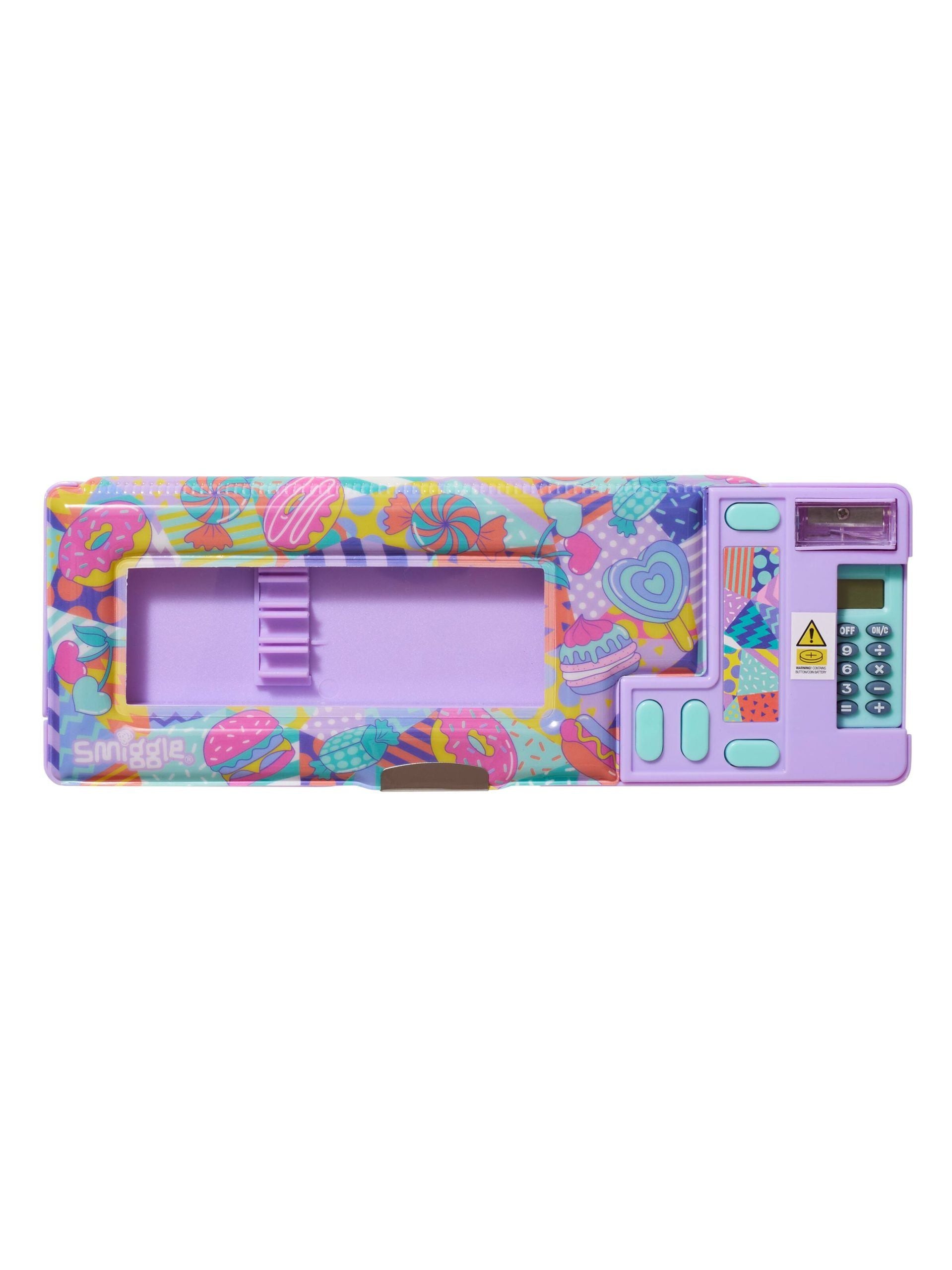 Smiggle - Away Hesap Makineli Otomatik Kalem Kutusu-Dinossi