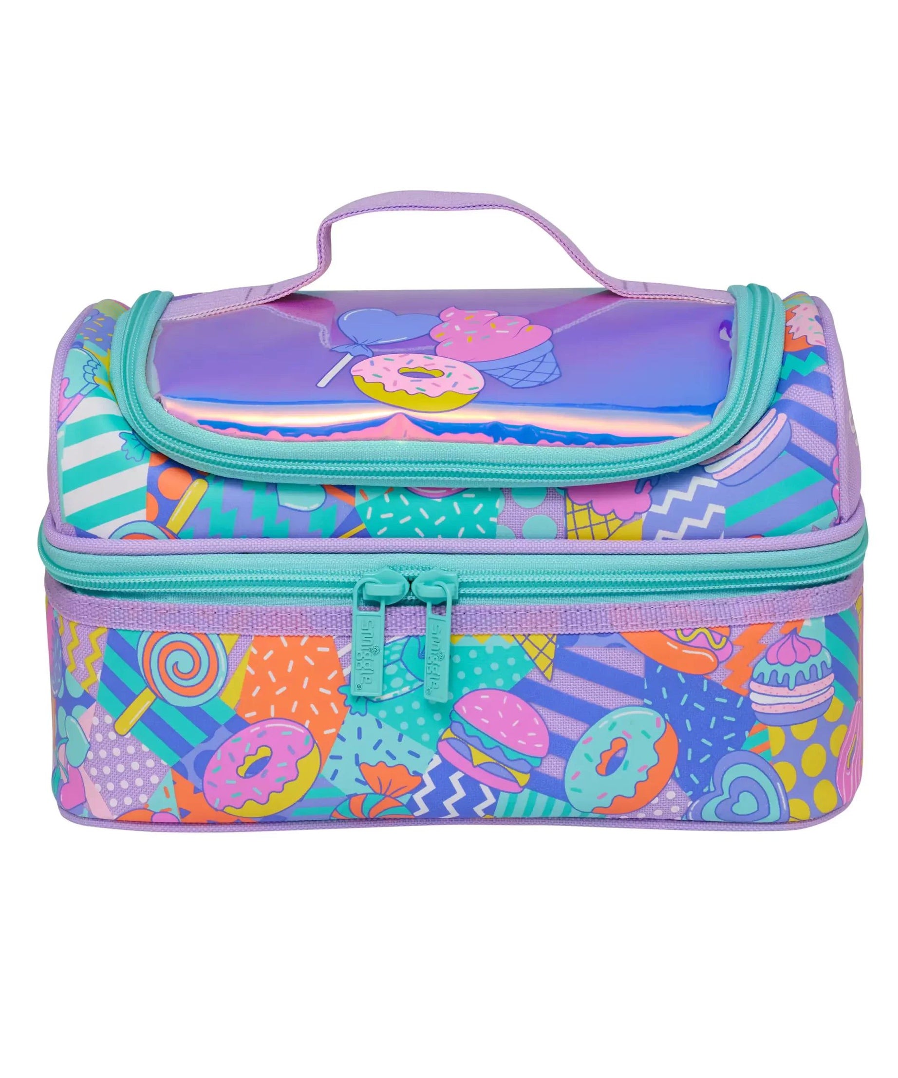 Smiggle - Away Çift Katlı Askılı Beslenme Çantası-Dinossi