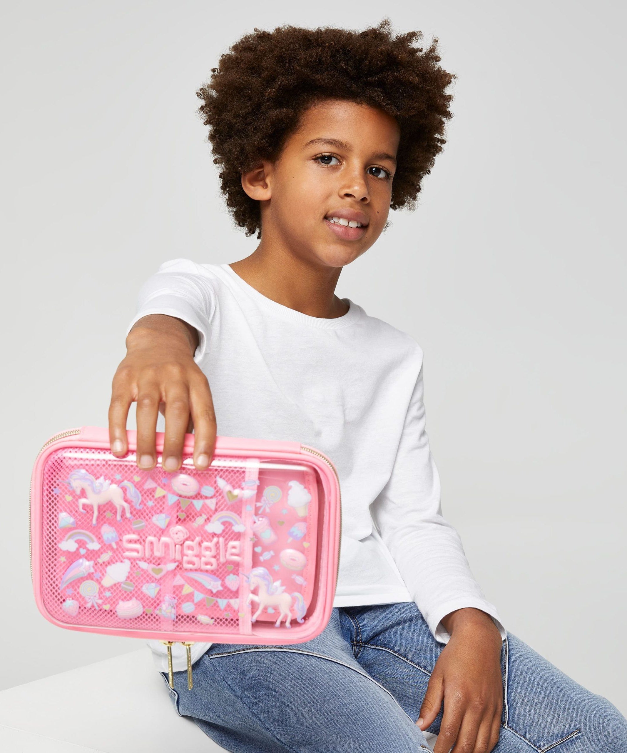 Smiggle - Fiesta HardTop Kalem Kutusu-Dinossi