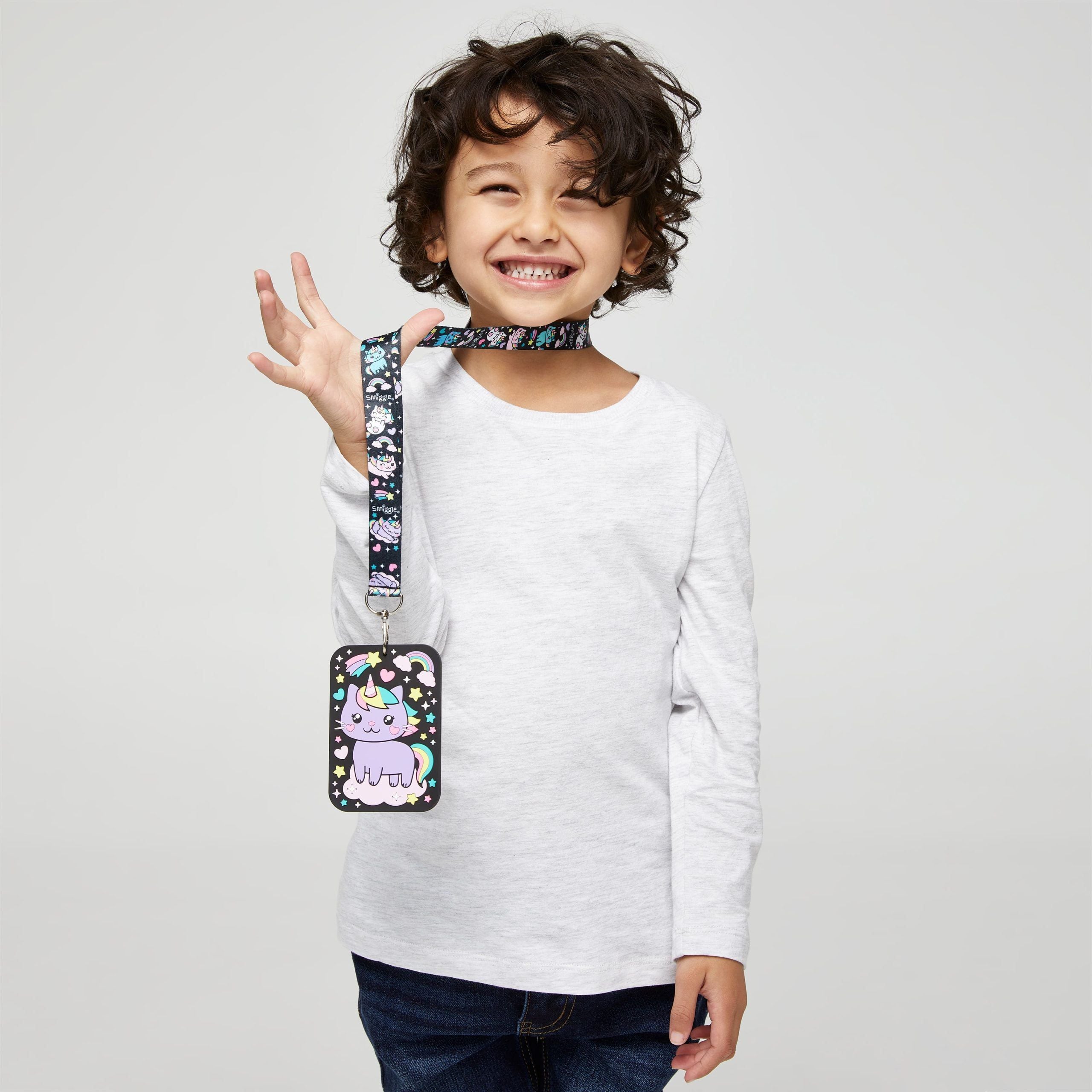 Smiggle - Sky Hi Junior İpli Boyun Okul Kartlığı-Dinossi