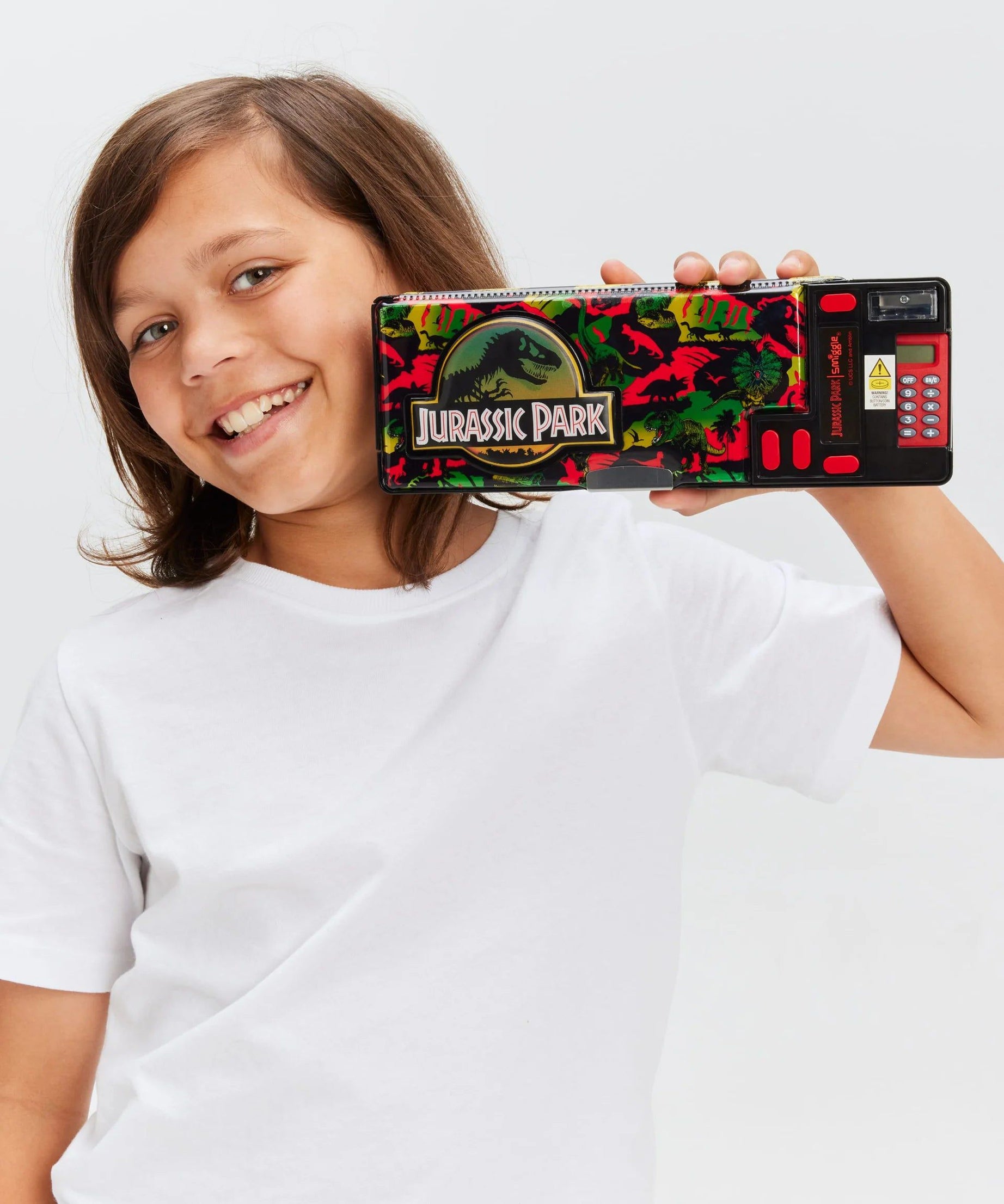 Smiggle - Jurassic Park Hesap Makineli Otomatik Kalem Kutusu-Dinossi