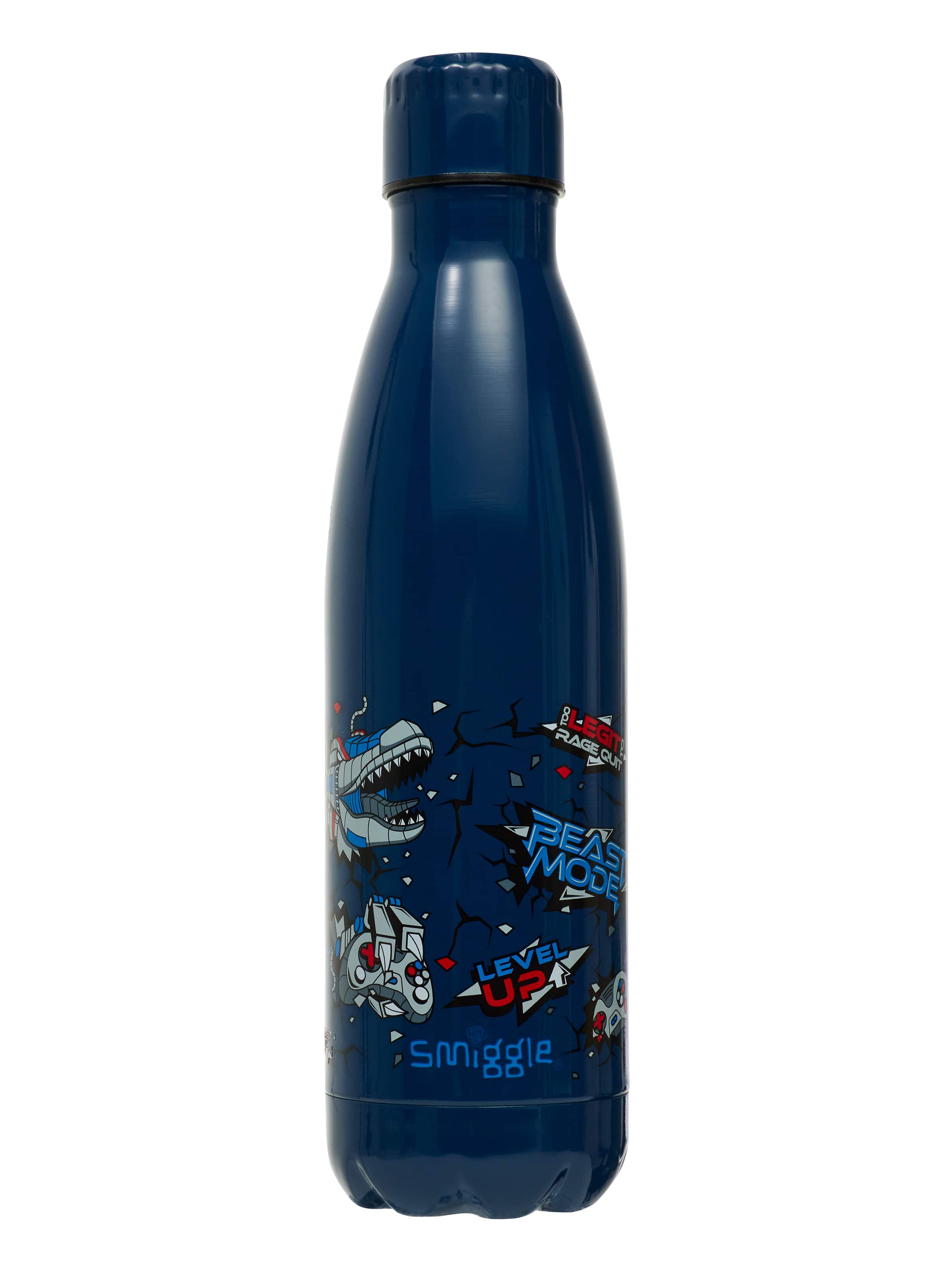 Smiggle - Fly High Kapaklı Çelik 500ML Matara-Dinossi