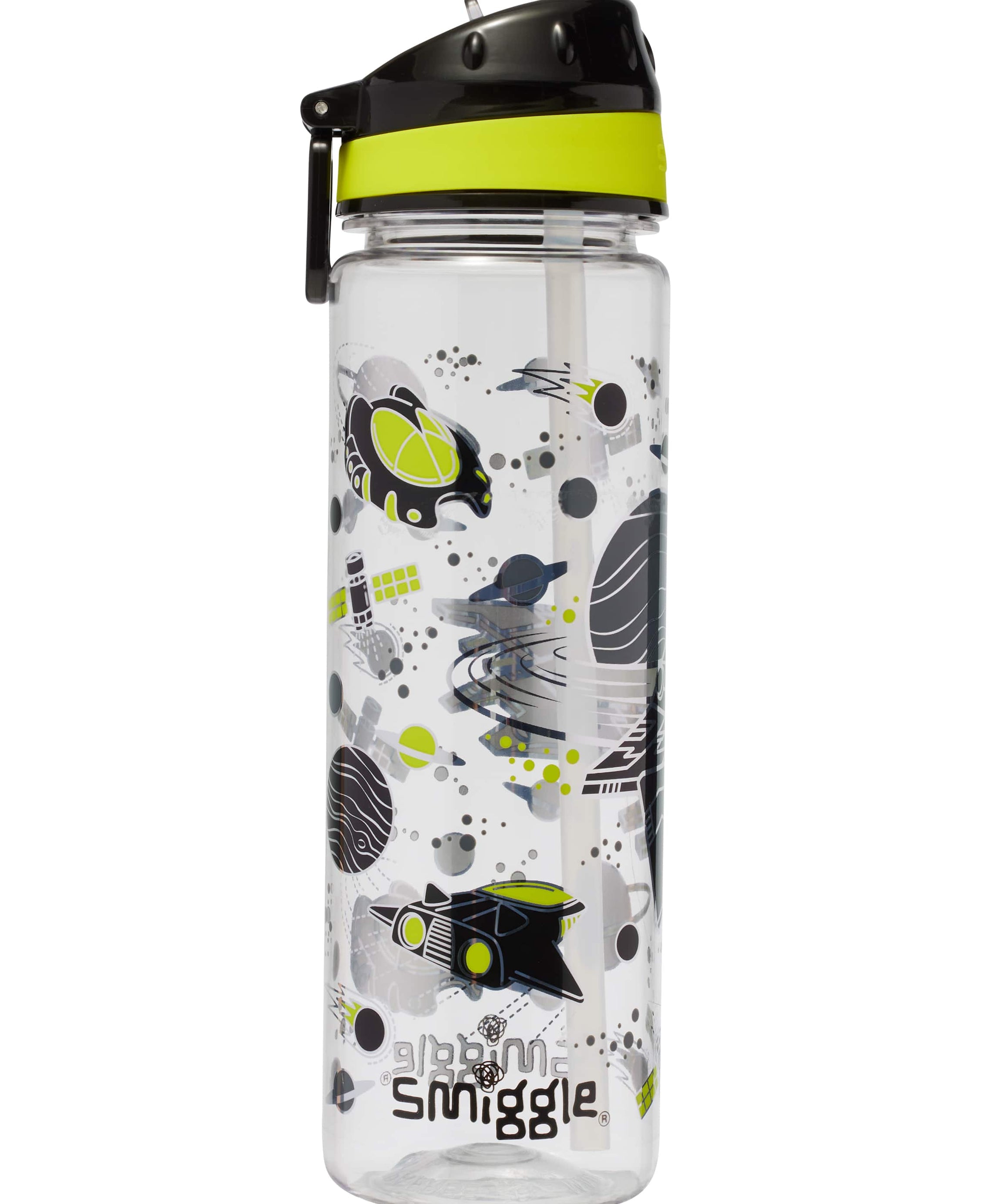 Smiggle - Fly High BPAsız 650ML Pipetli Suluk-Dinossi