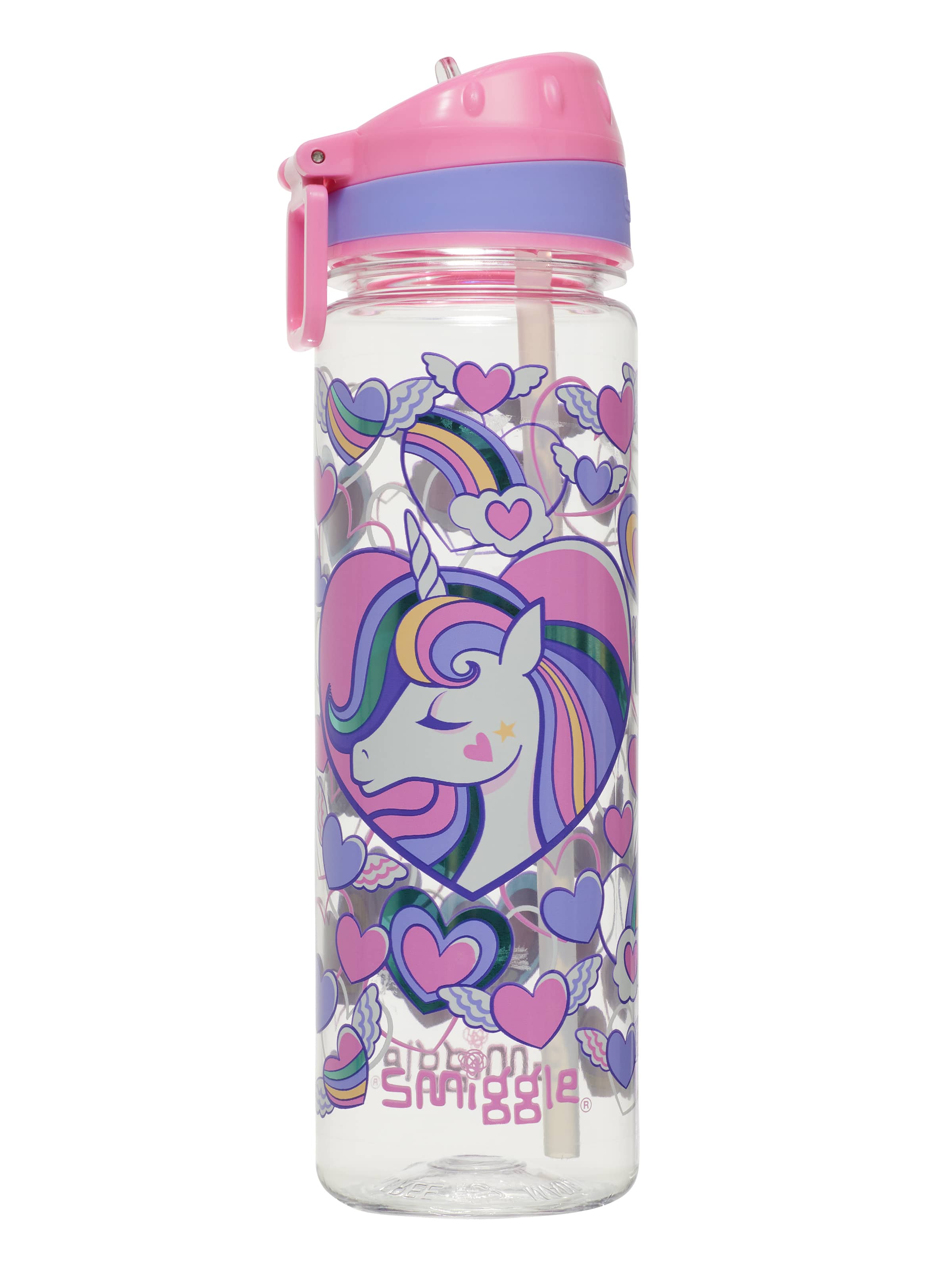 Smiggle - Fly High BPAsız 650ML Pipetli Suluk-Dinossi